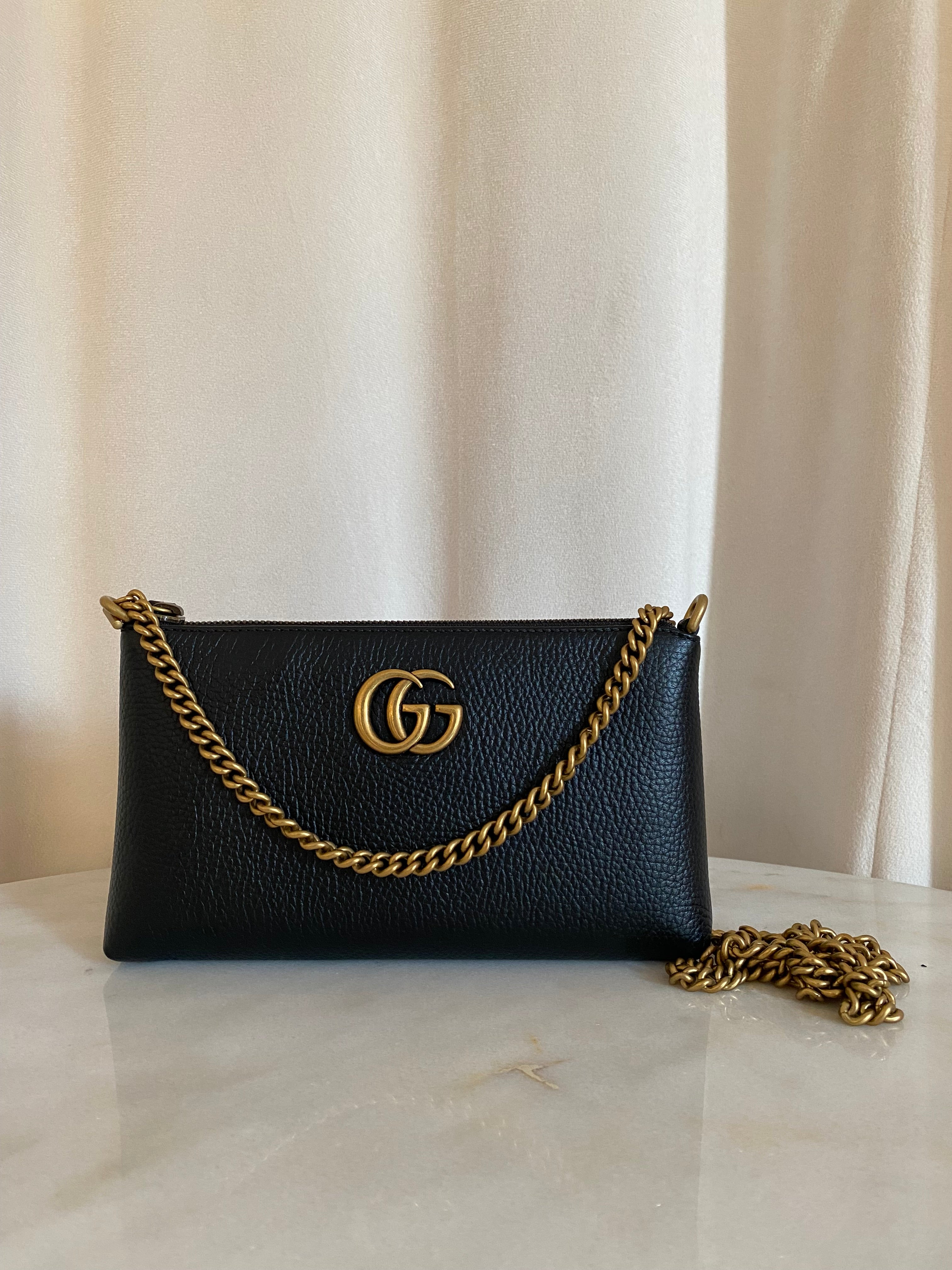 Gucci Black GG Zip Crossbody Bag