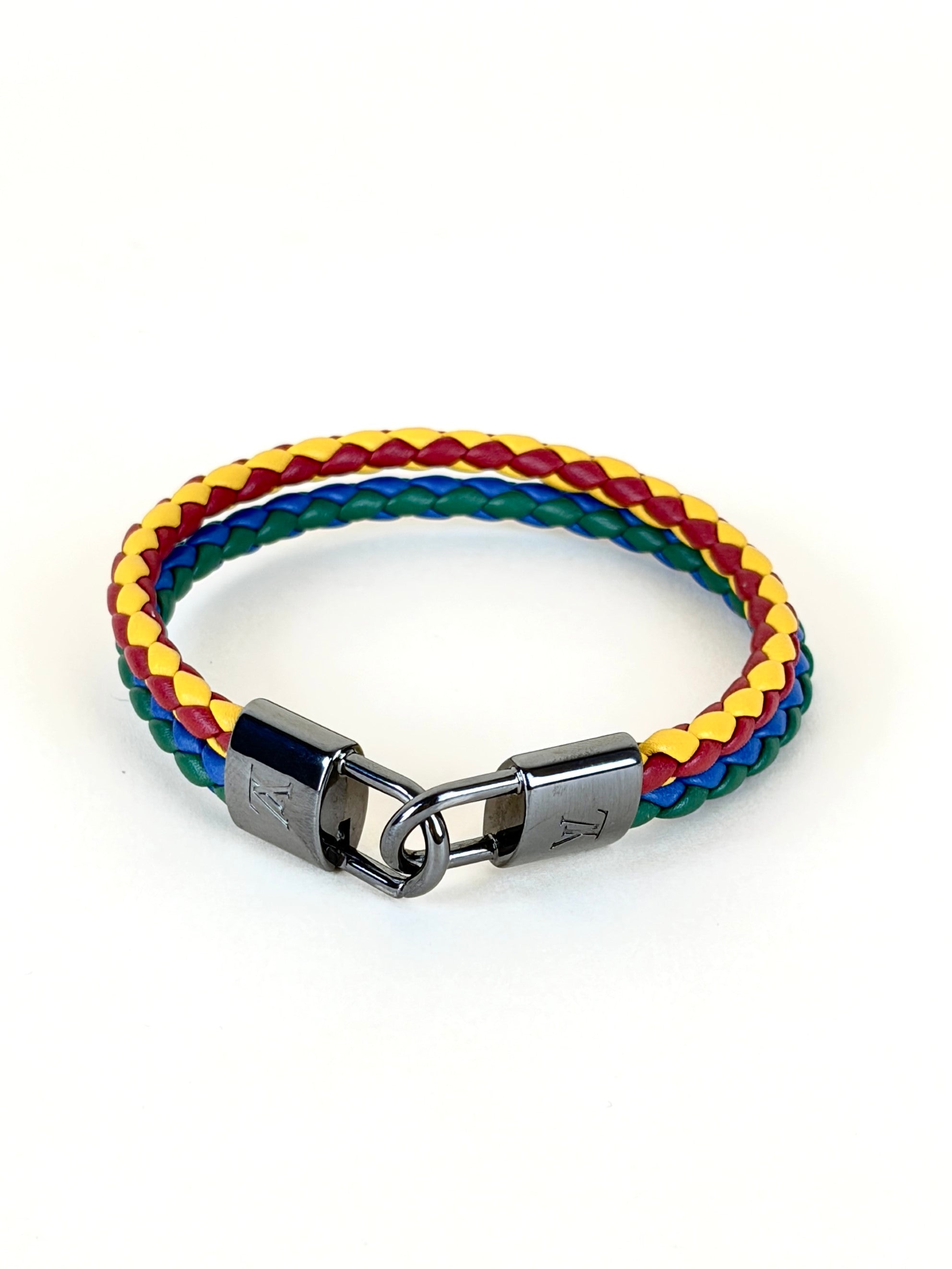 Louis Vuitton Multicolor Braided Twin Locks Bracelet