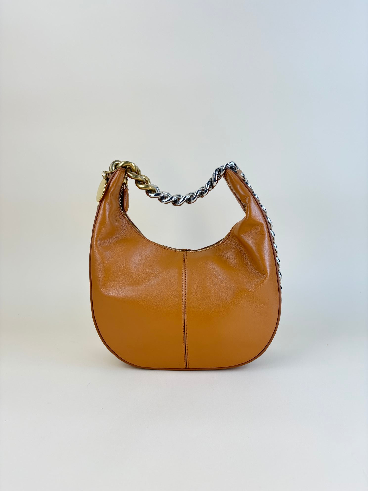 Stella McCartney camel frame zipped Hobo Bag