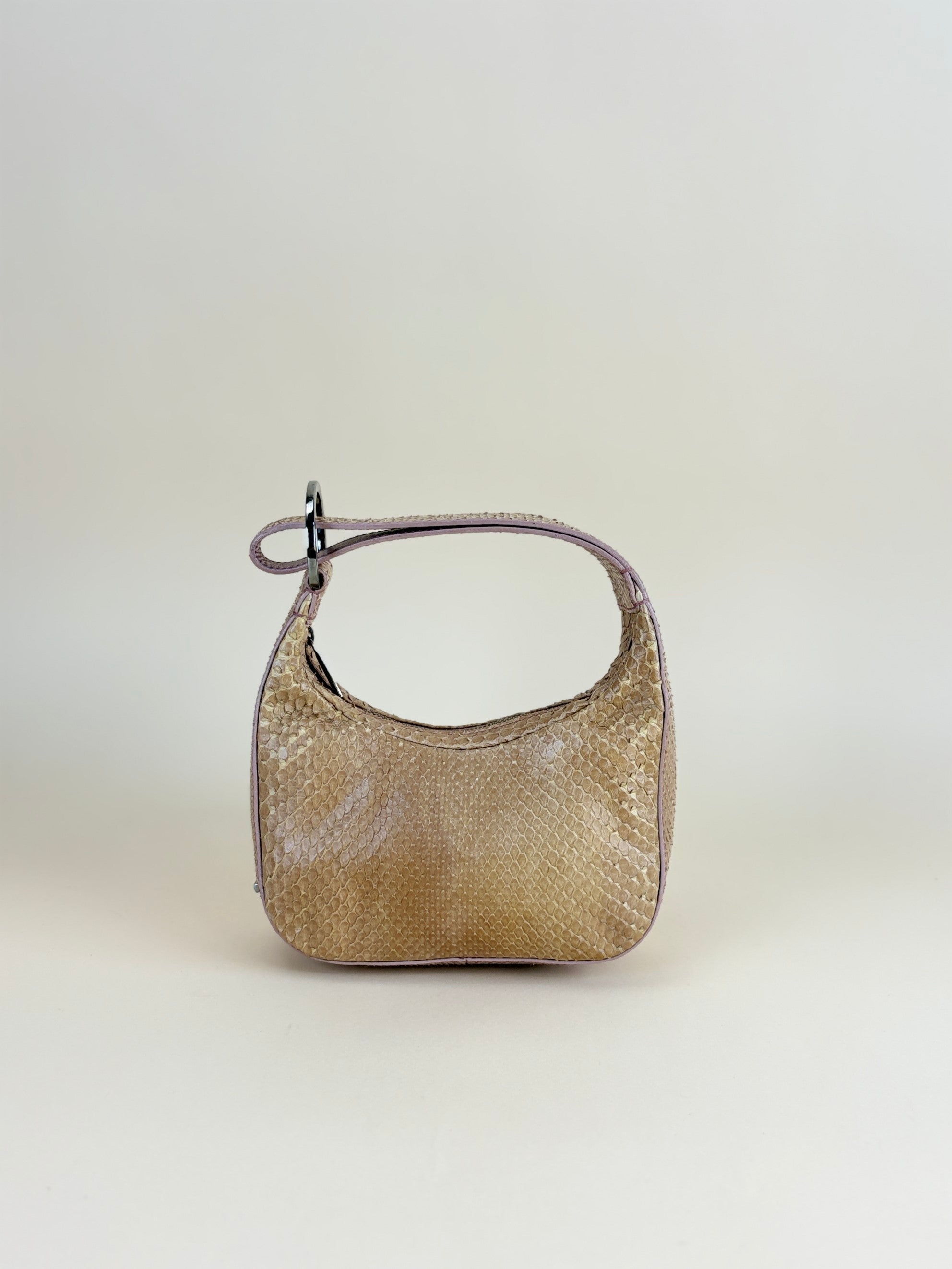 Gucci beige snake skin mini bag