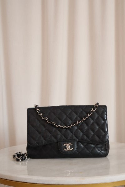 Chanel Black Classic jumbo Single Flap Bag
