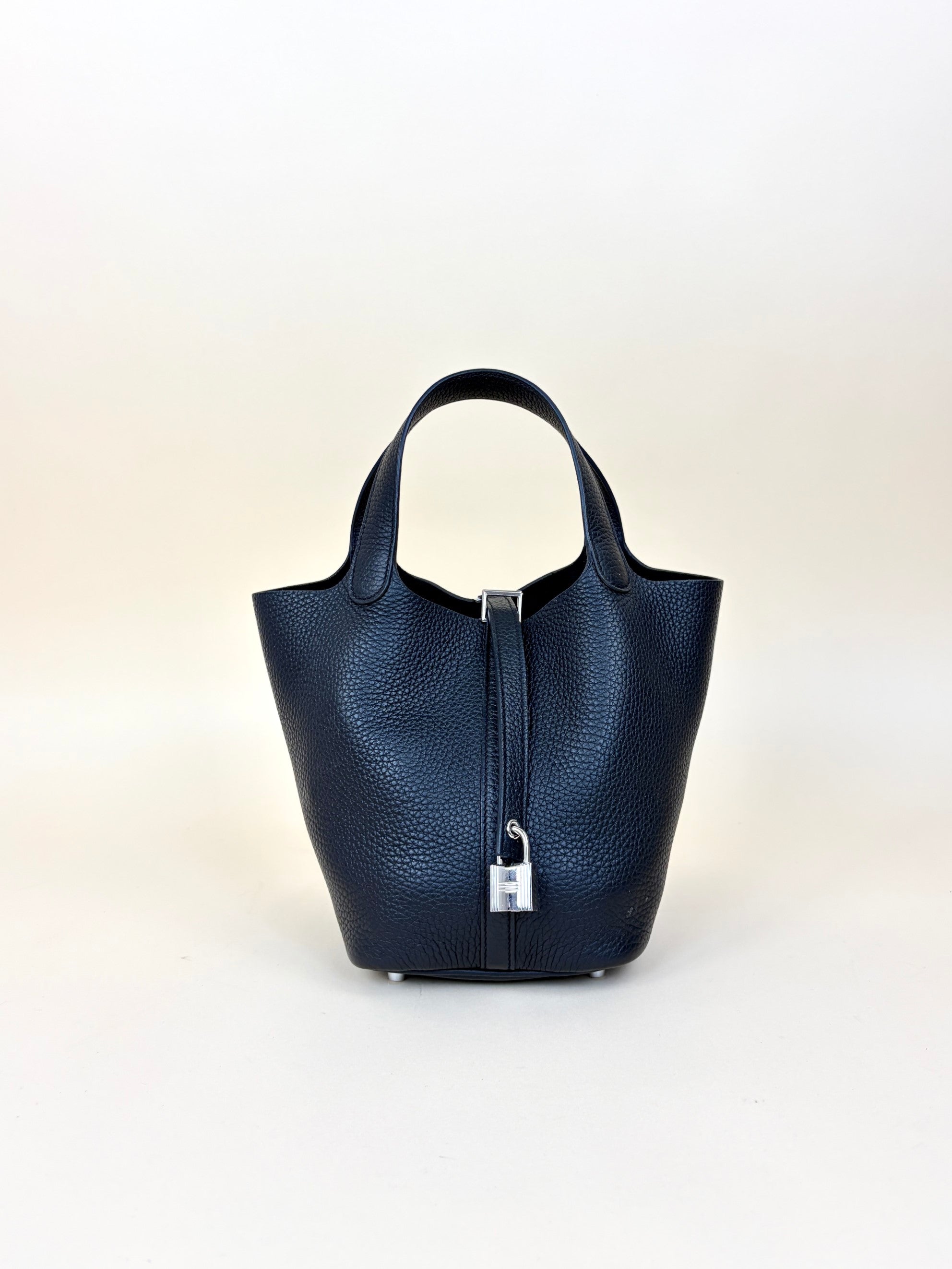 Hermes picotin lock 18 clemence leather noir