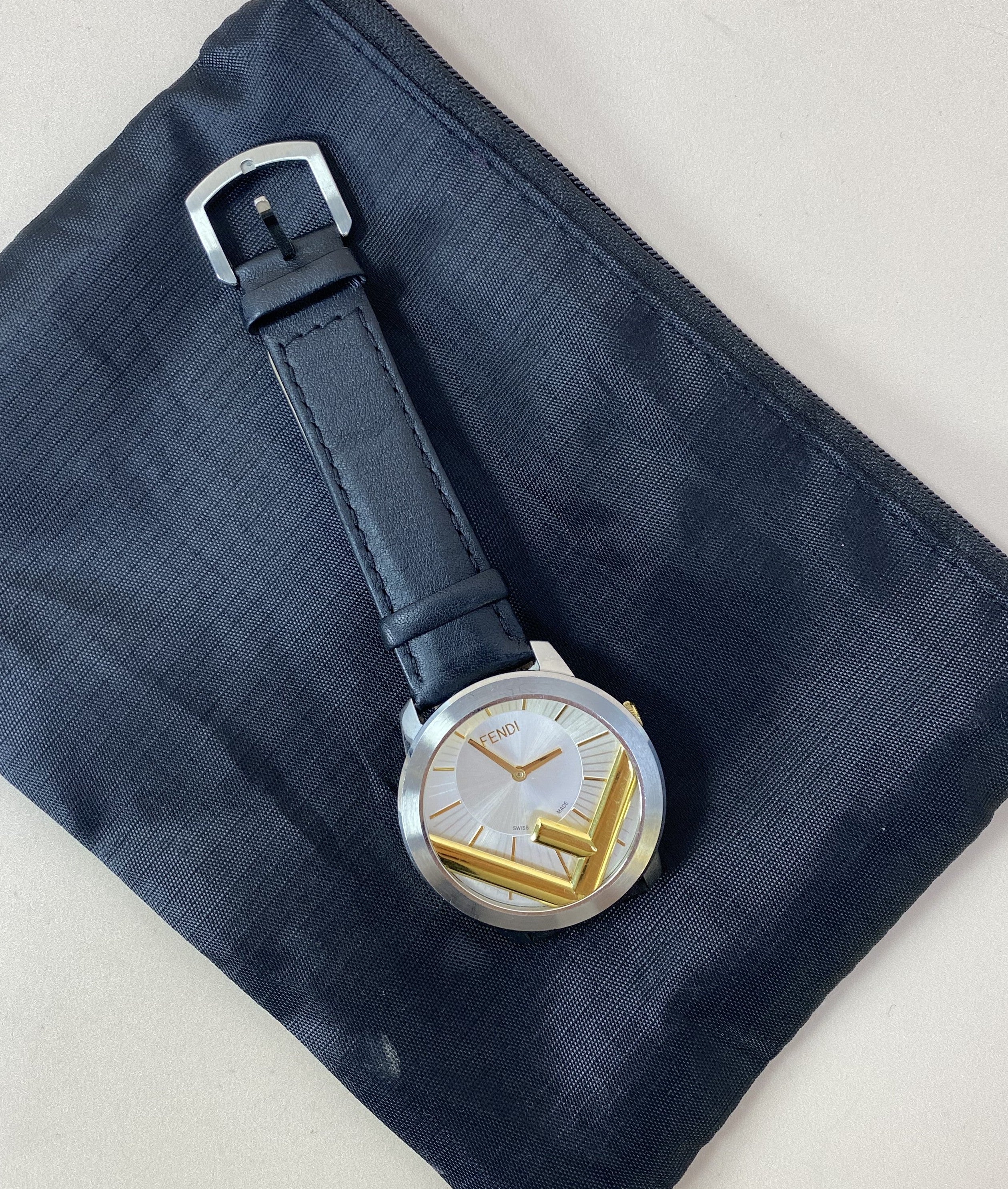 Fendi Black Runaway 40mm Watch