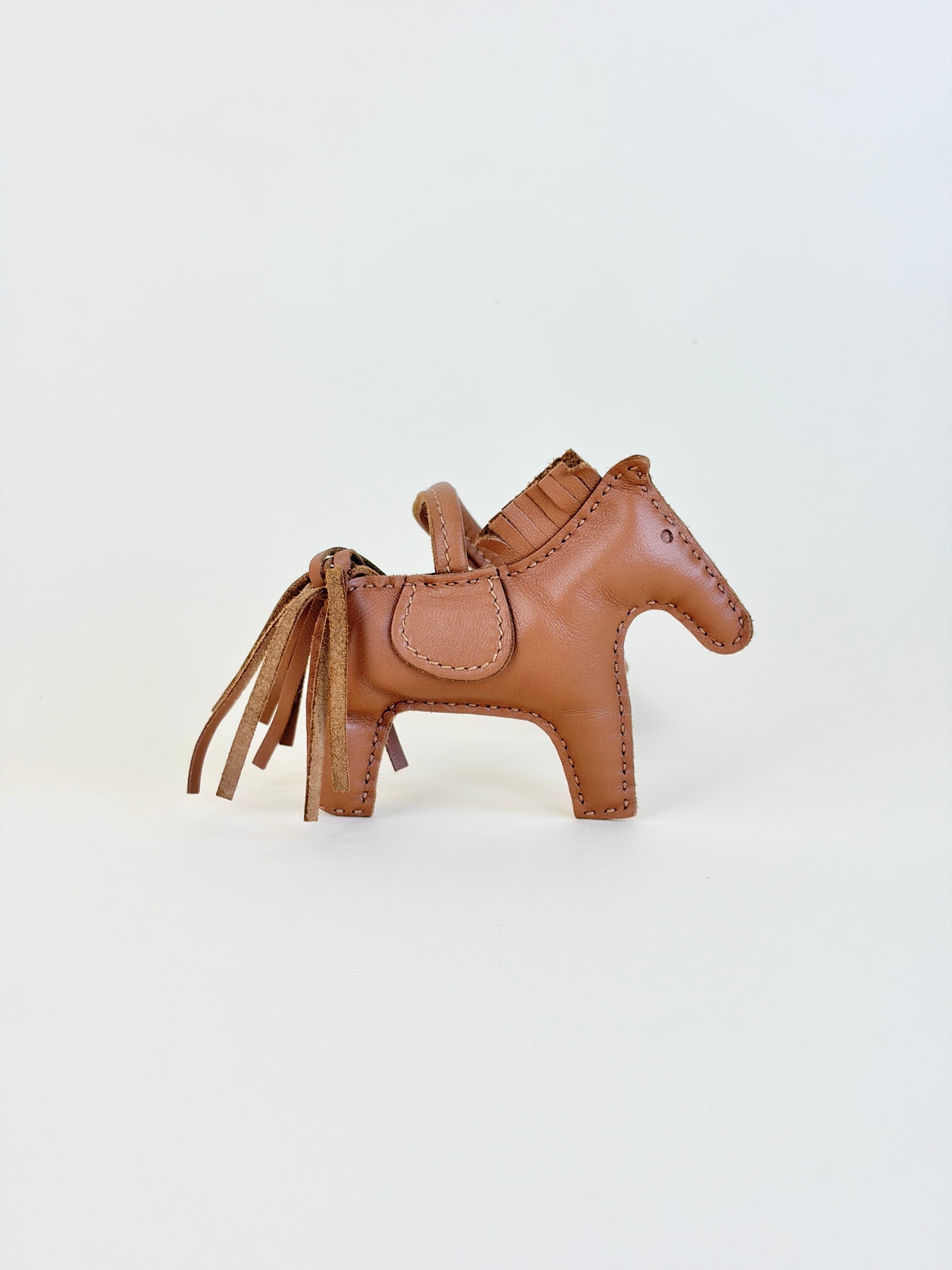 Hermes lambskin gold rodeo pm horse bag charm