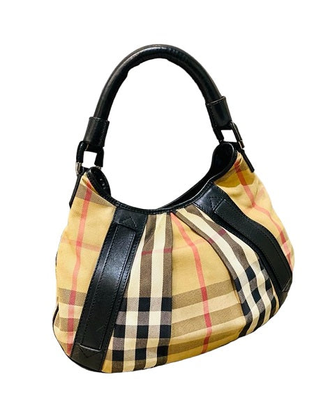 Burberry Black House Check Hobo Bag