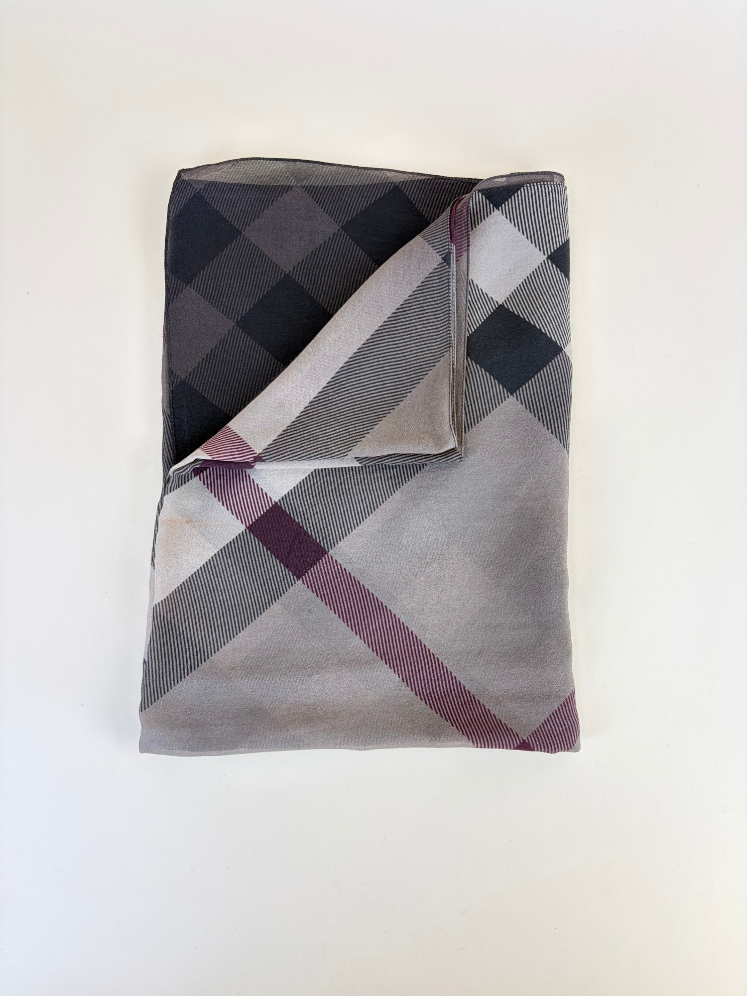 Burberry Brown/gaint check chiffon scarf