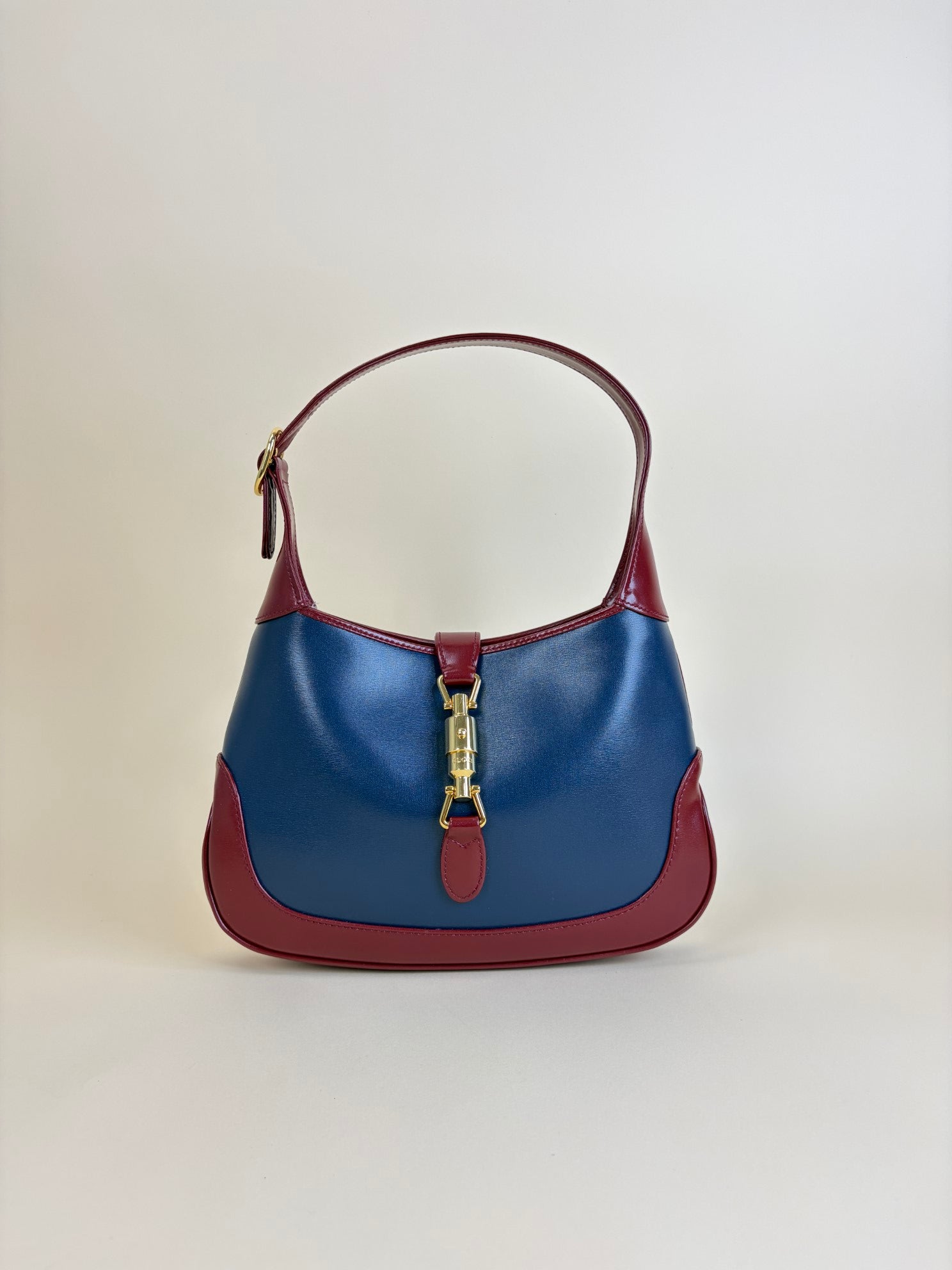 Gucci blue/cherry red Bicolor Jackie 1961 Hobo Bag