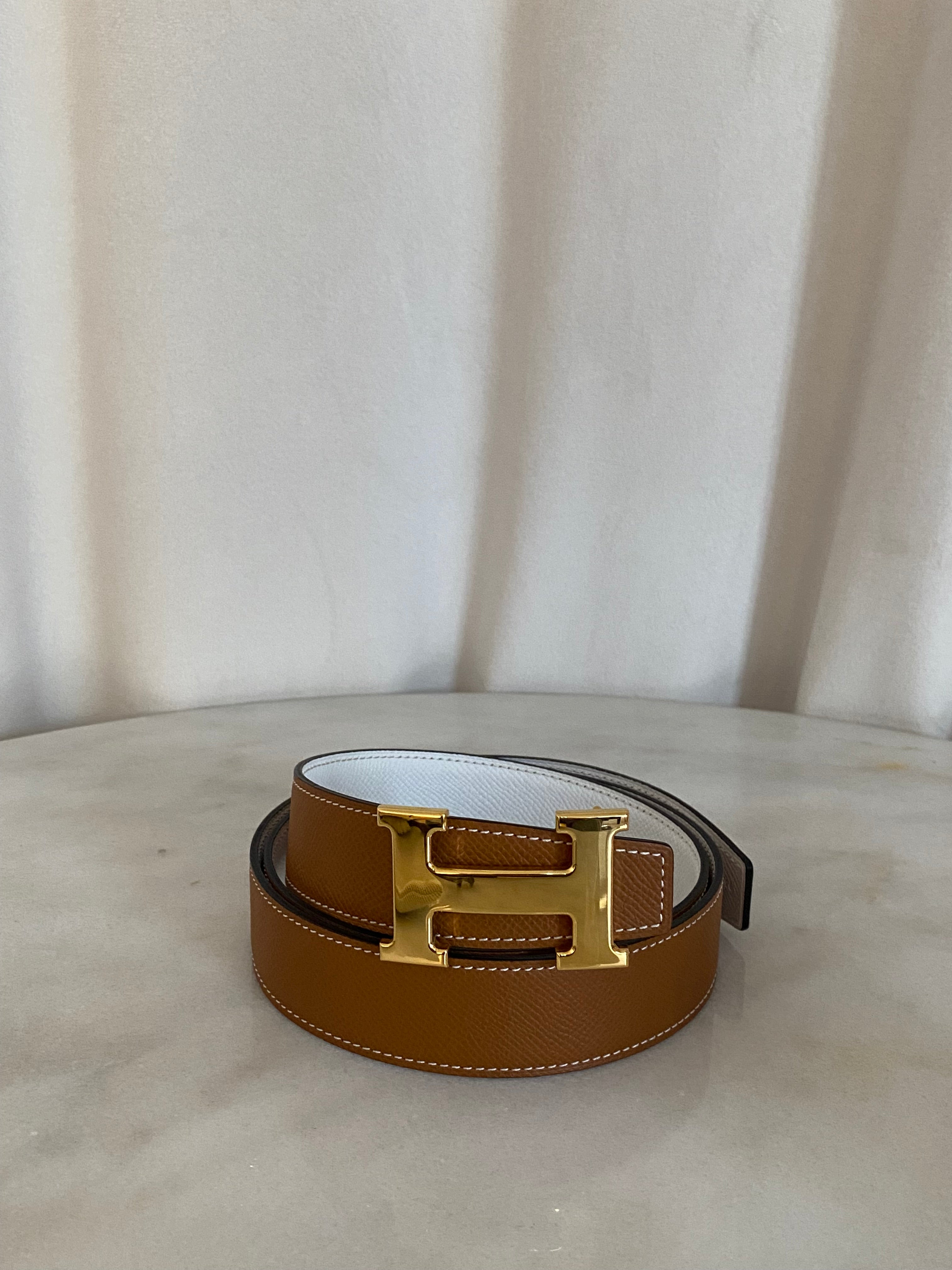 Hermes Bicolor Reversible Buckle H Logo 32mm Belt