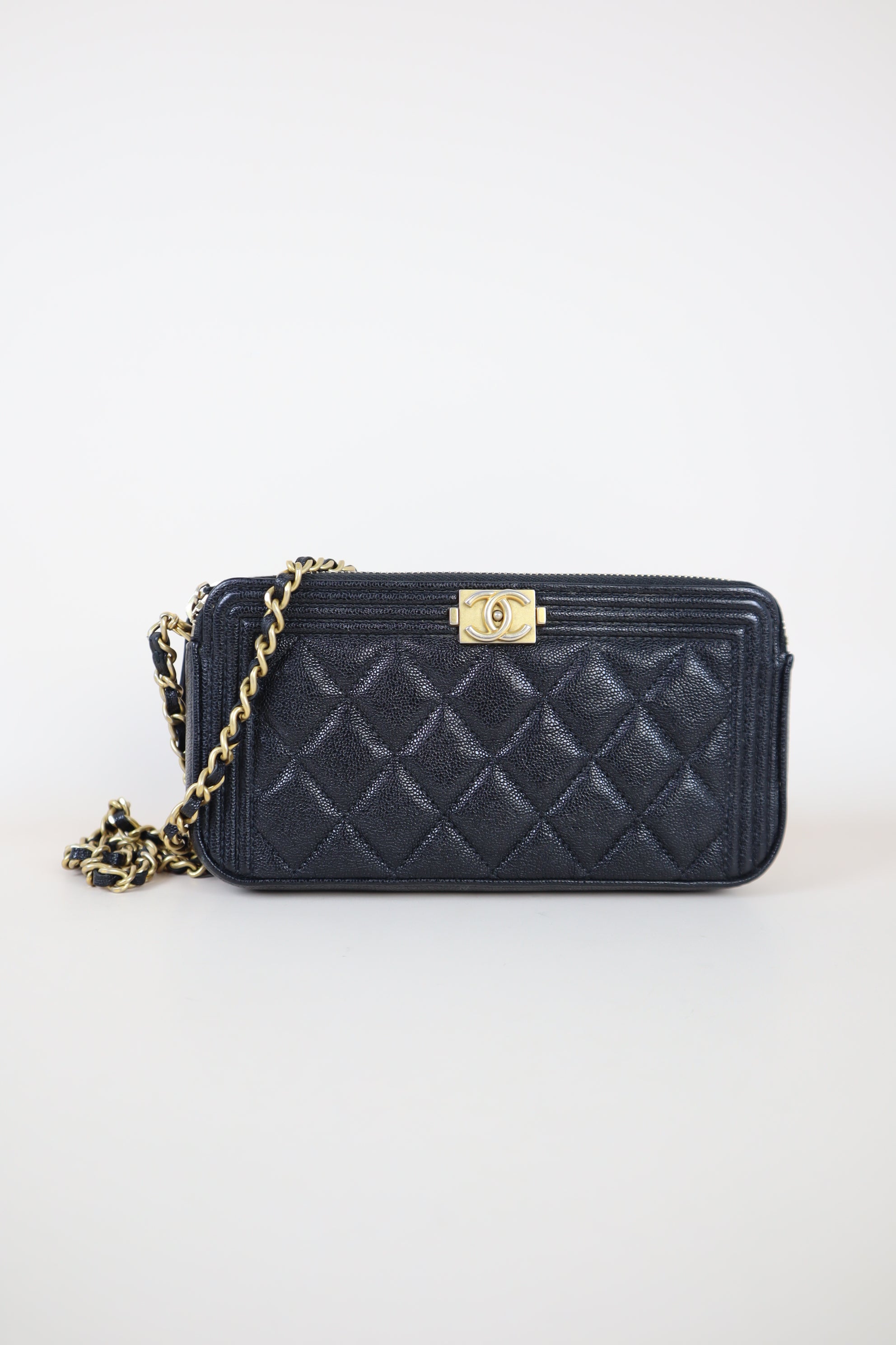 Chanel Black Clutch with Chain Boy