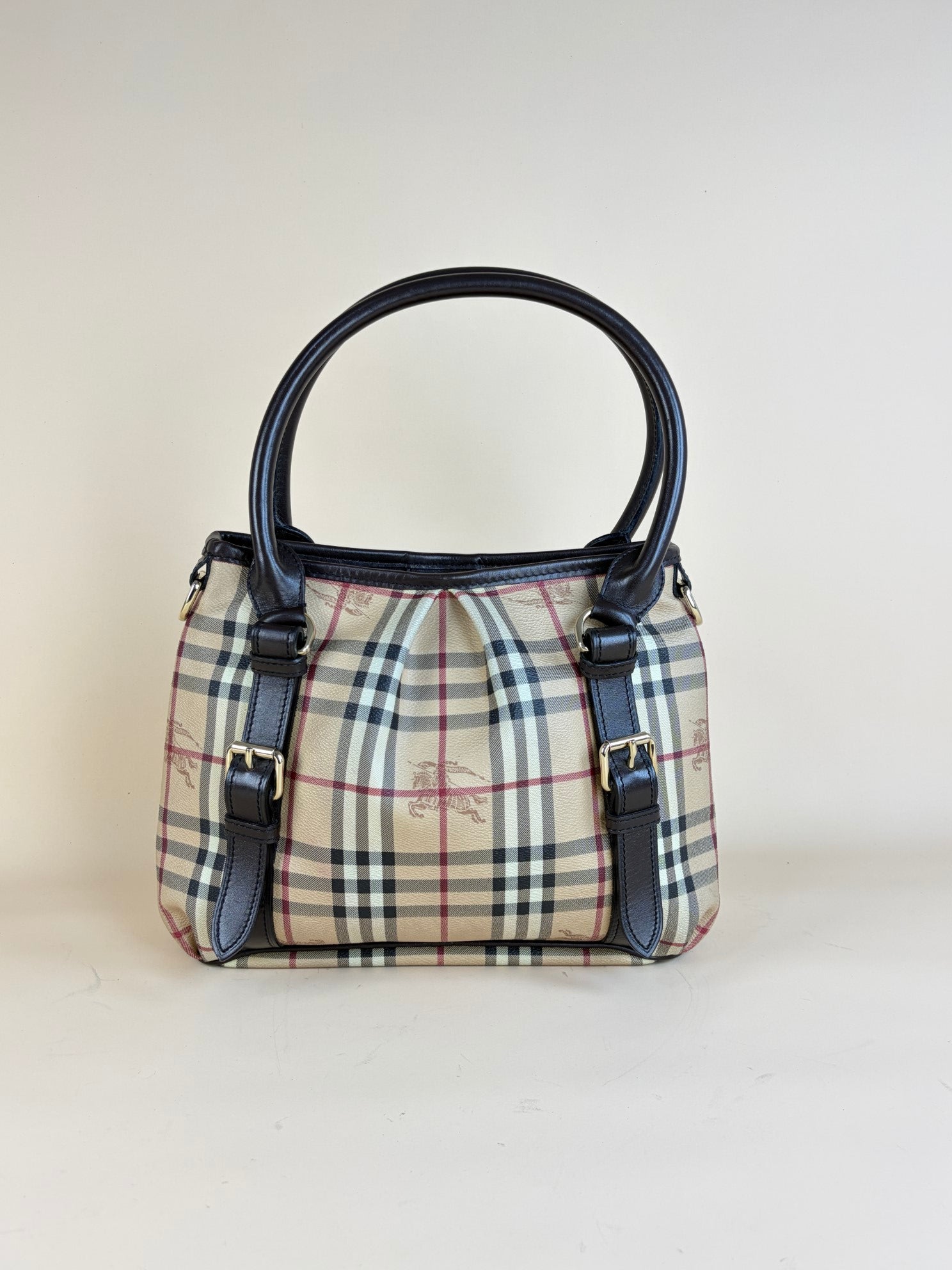 Burberry Bicolor Northfield Haymarket Tote Bag