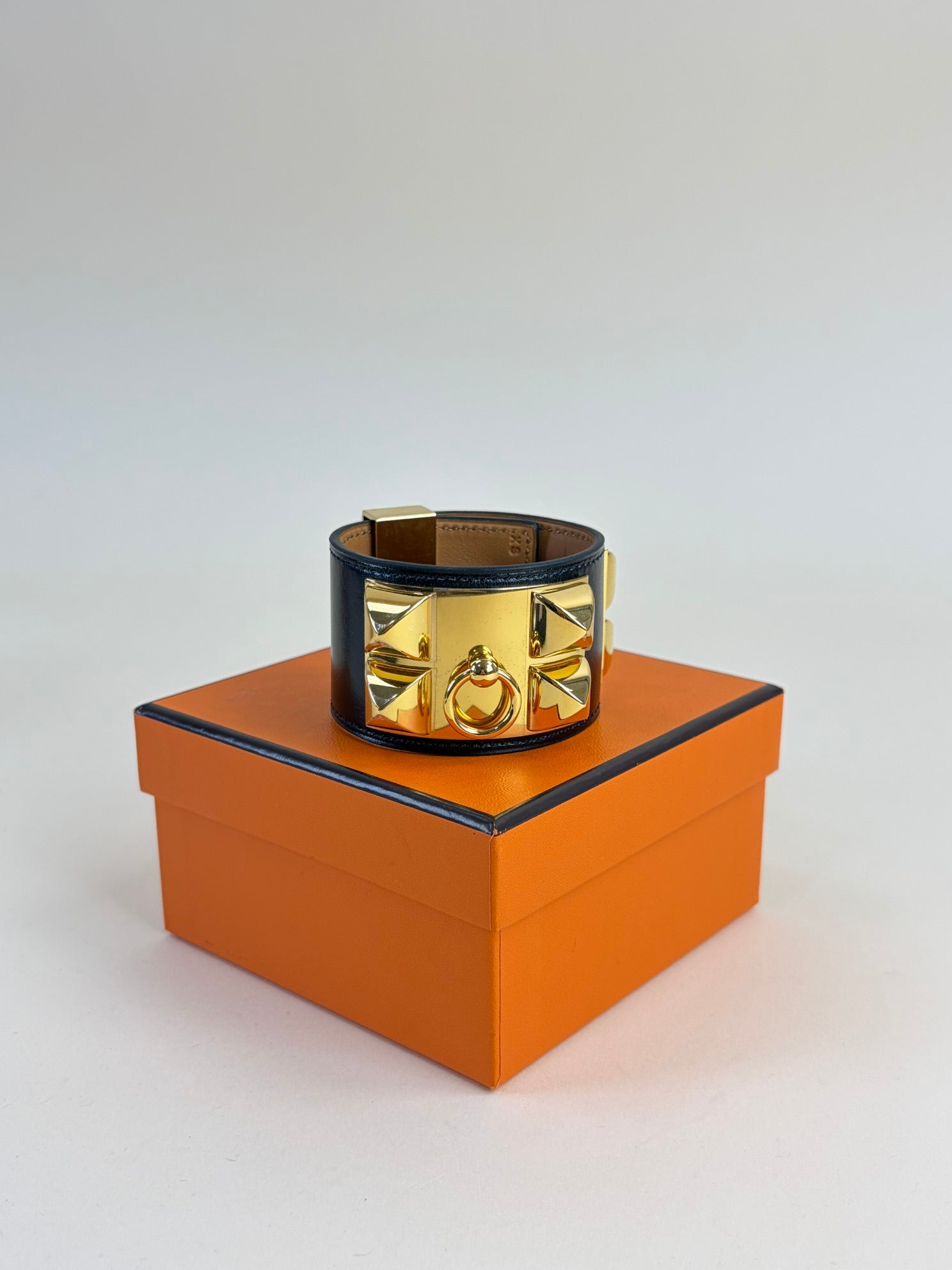 Hermes Black Collier De Chien Bracelet