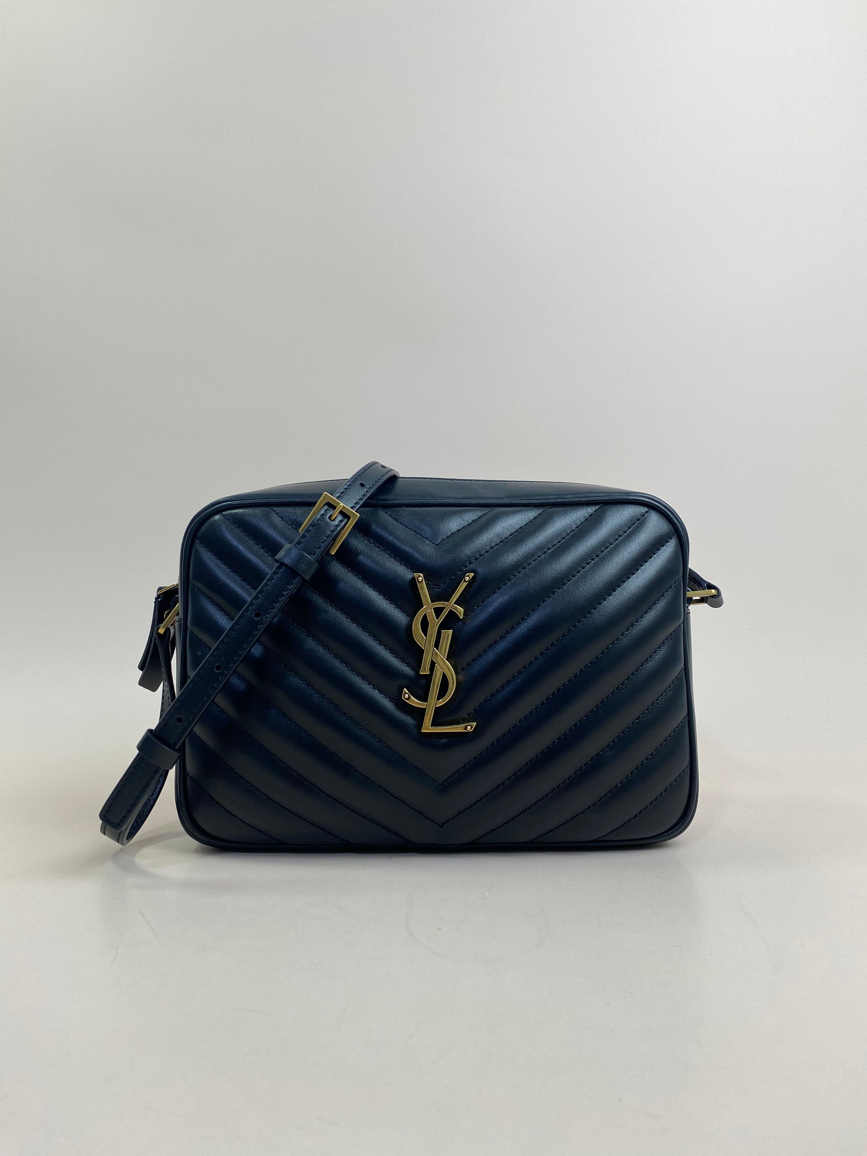 YSL Black Lou Camera Crossbody Bag