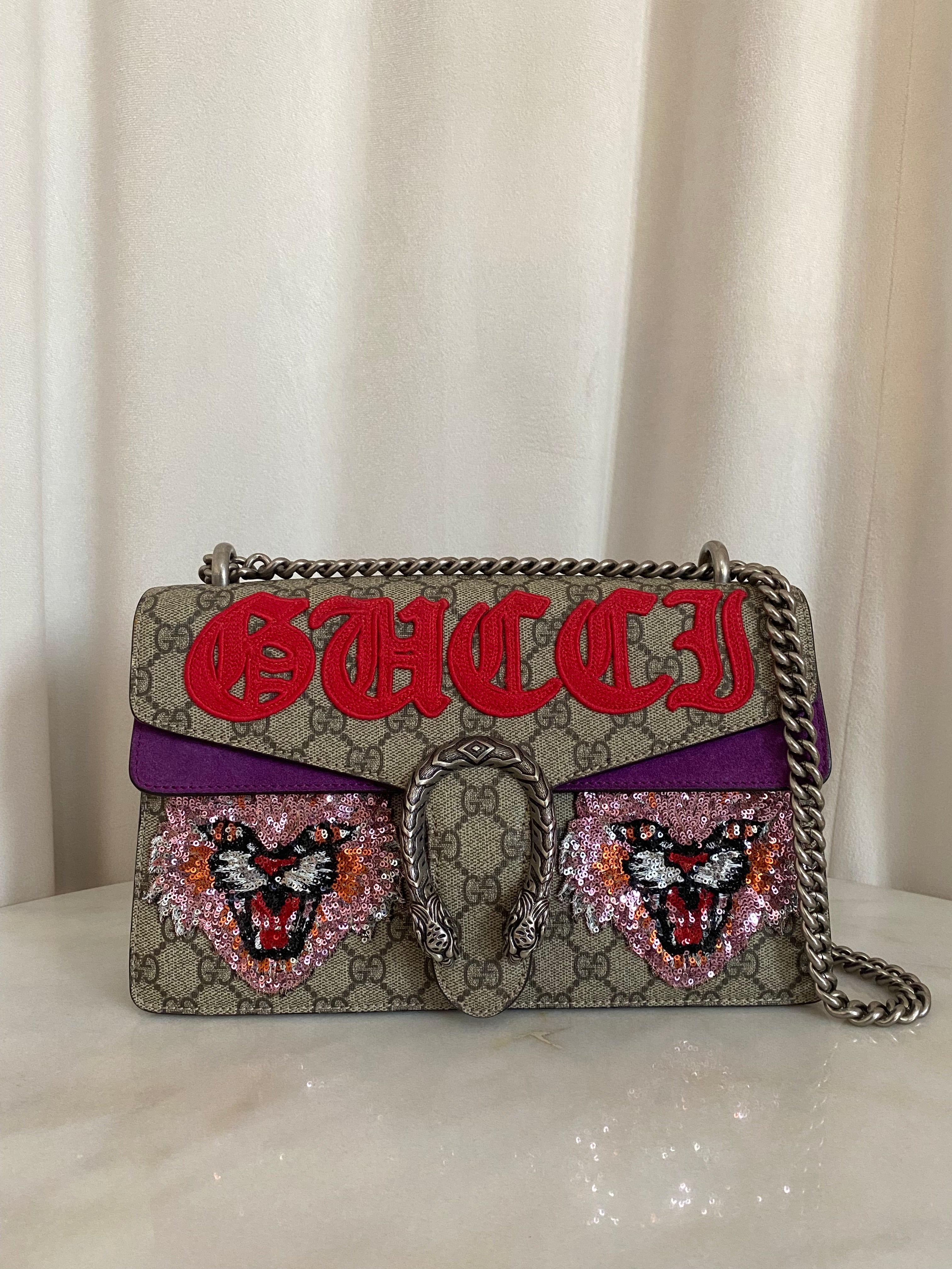 Gucci Bicolor GG Dionysus Small Shoulder Bag