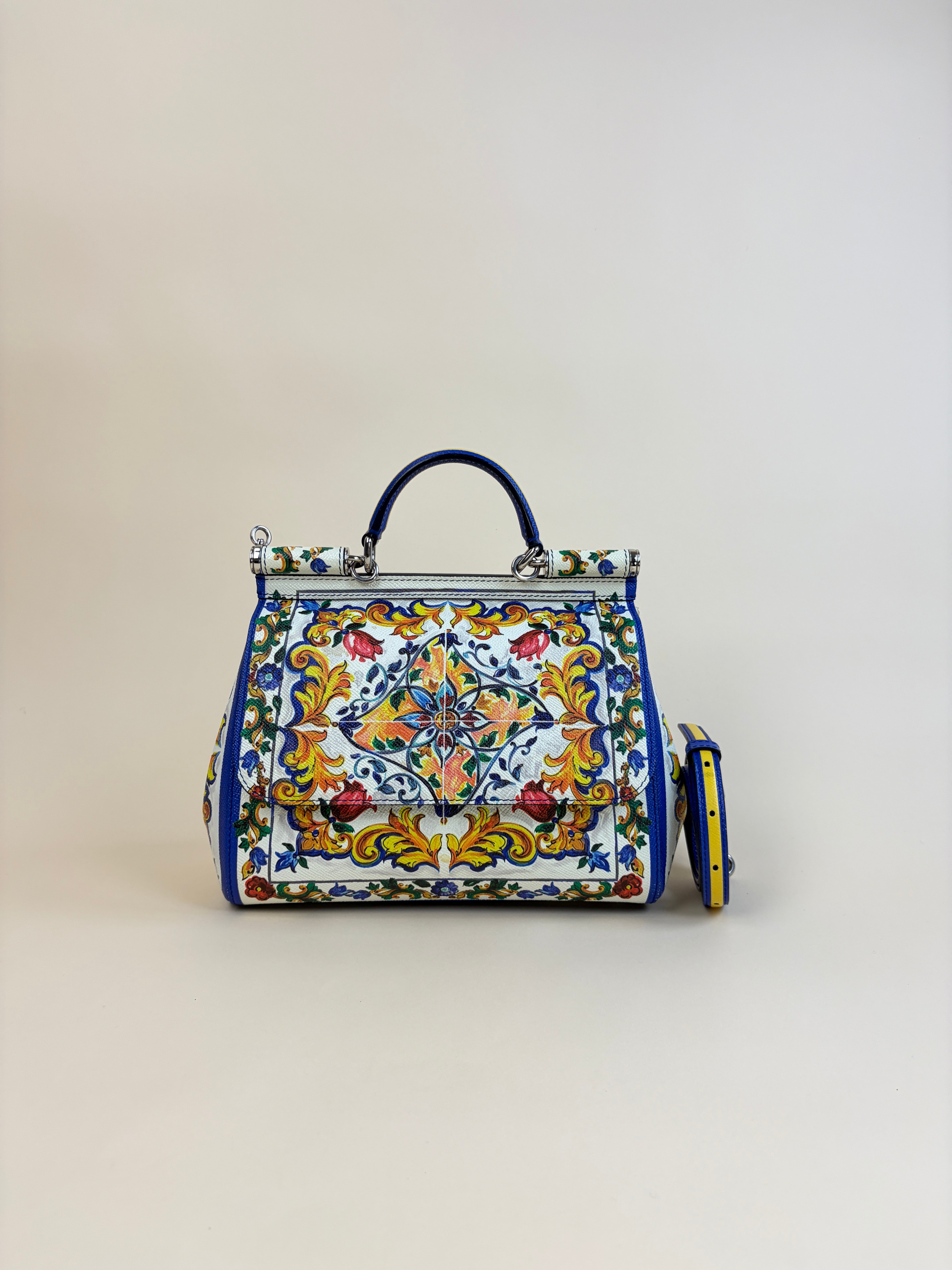 Dolce & Gabbana Multicolor Dauphine Large Sicily Majolica with Strap