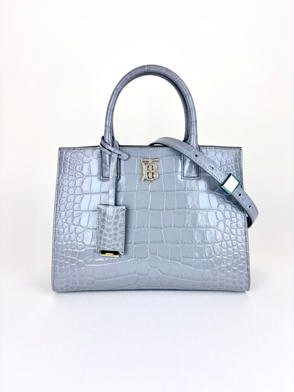 Burberry grey mini frances tote bag