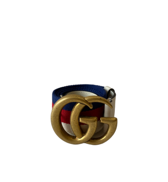 Gucci Tricolor Web GG Belt 36
