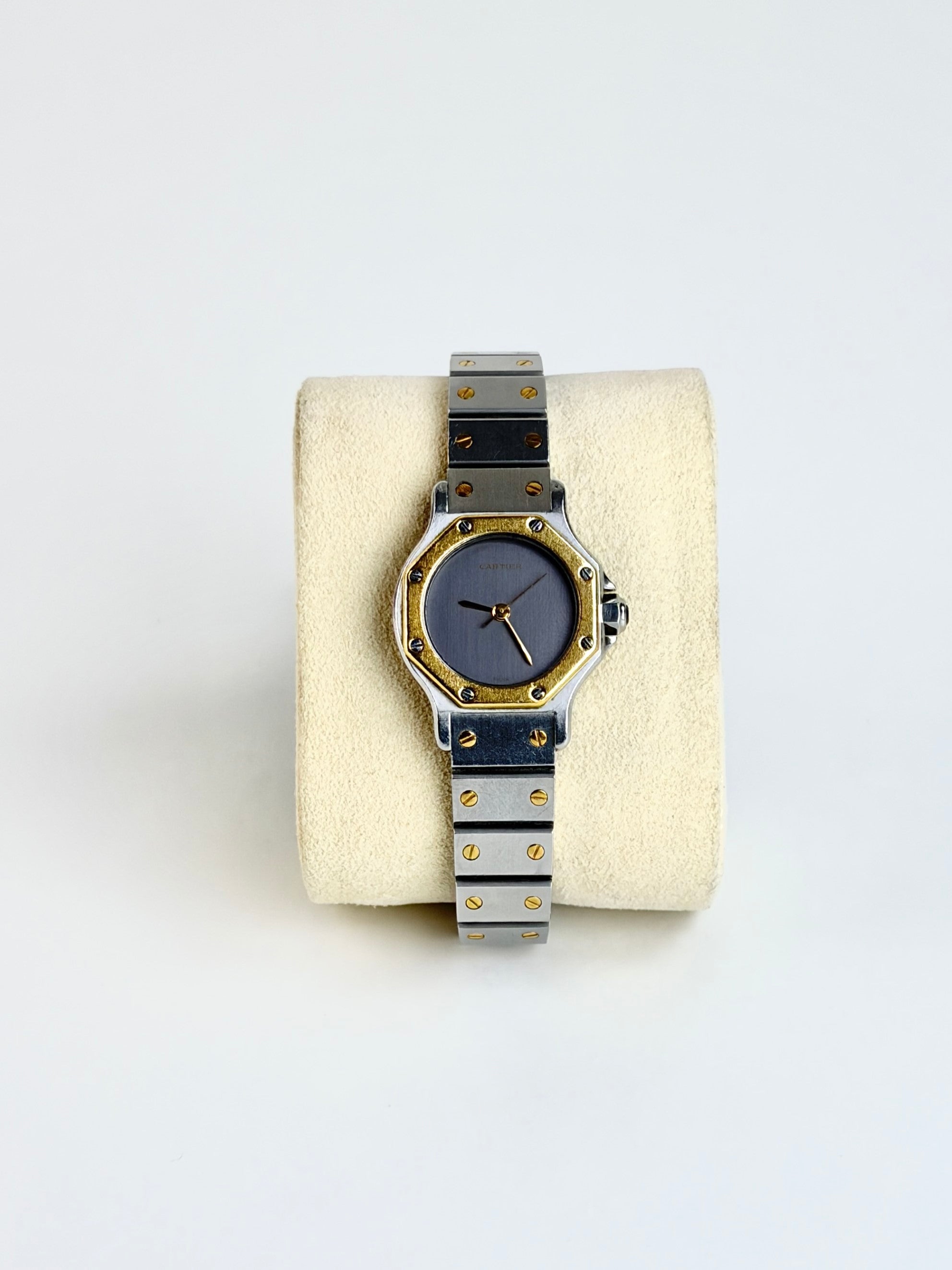 Cartier Santos Octagon steel 18k karat yellow gold Automatic ghost dial ladies Watch 22mm