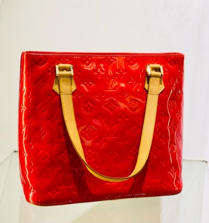 Louis Vuitton Red Houston Vernis Shoulder Bag