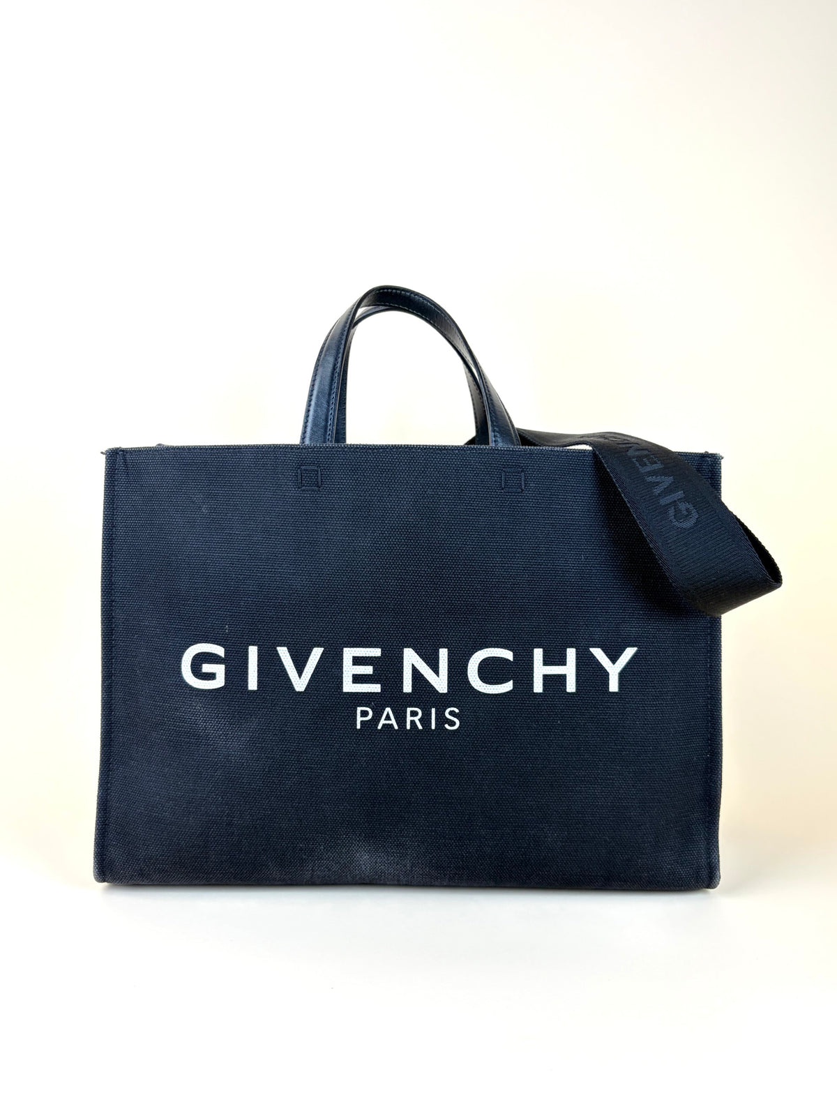 Givenchy black canvas leather medium G Tote bag