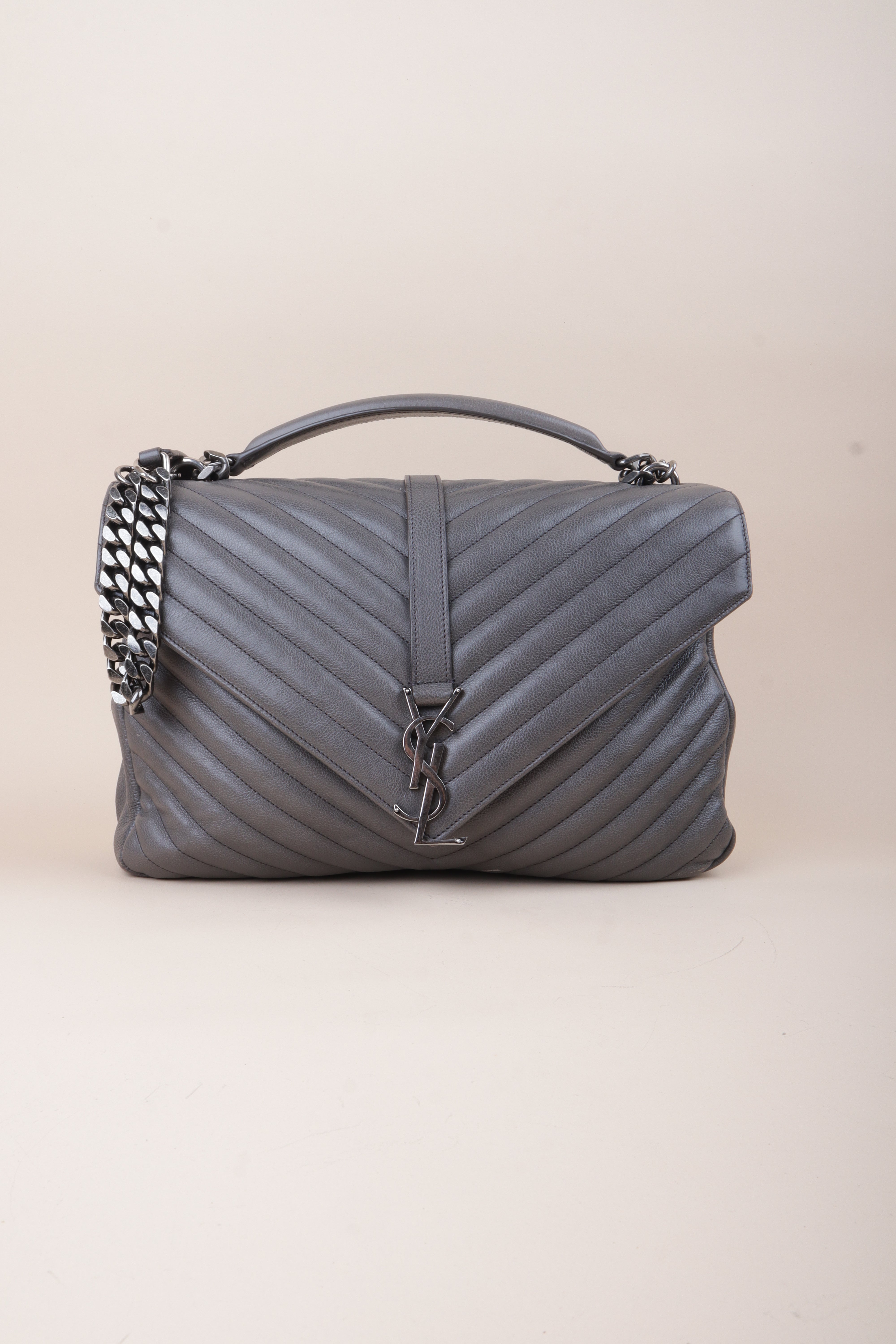 YSL gray College Bag
