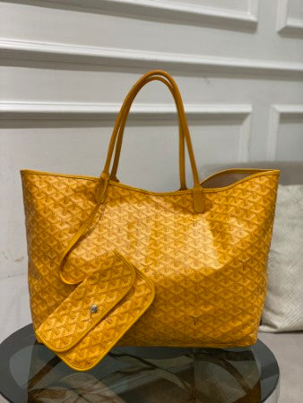 Goyard Yellow Goyardine Saint Louis GM Bag