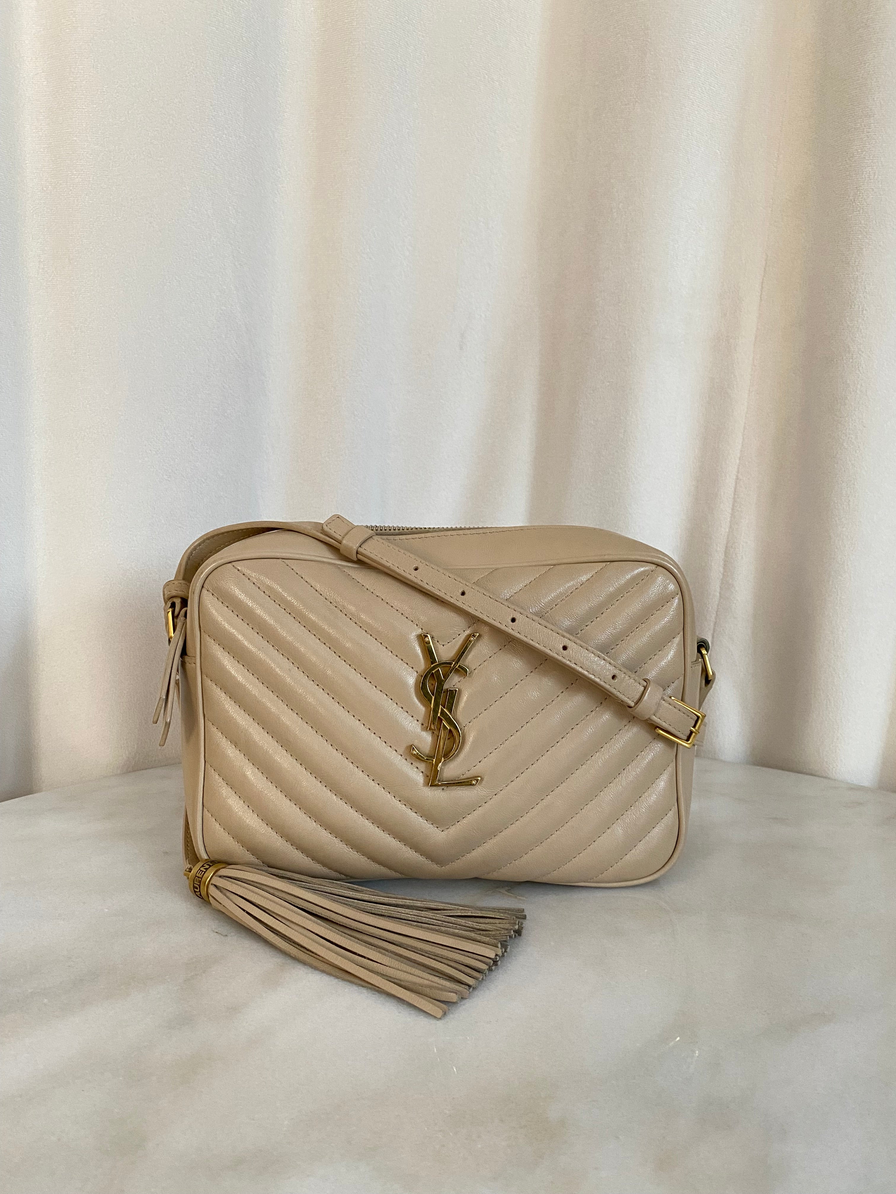 Ysl camera bag coffee beige sale