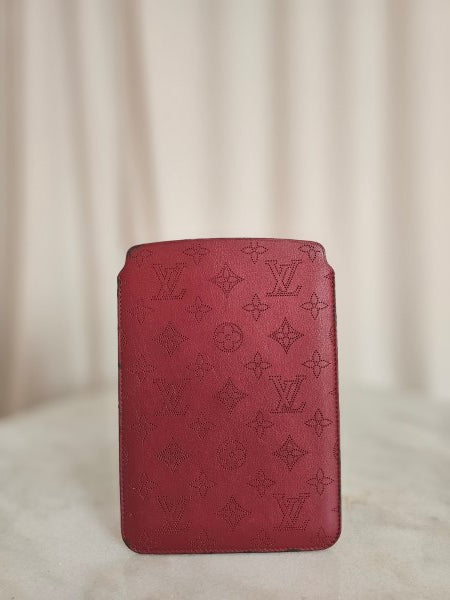 Louis Vuitton Red Monogram Mahina ipad Mini Soft Case