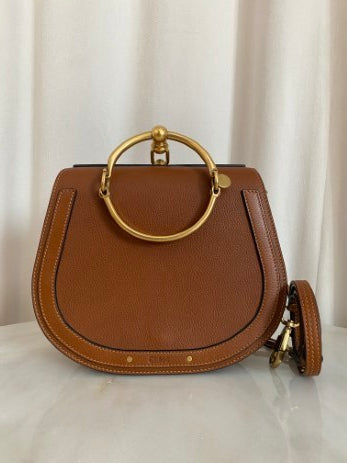 Chloe Brown Nile Bracelet Crossbody Bag