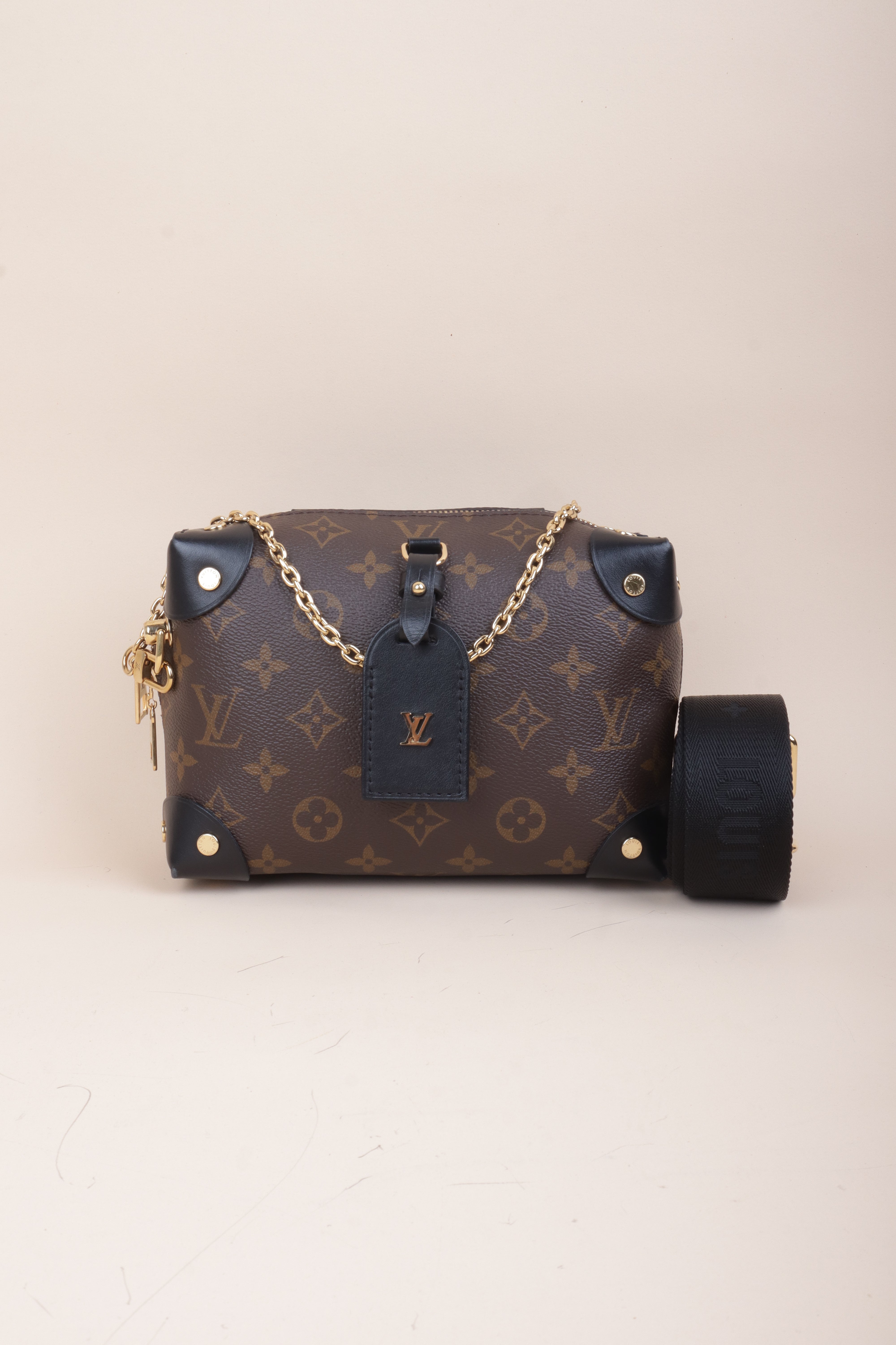 Louis Vuitton Monogram Black Petite Malle Souple Bag