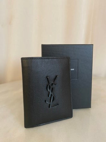 YSL Black Cassandre Small Wallet