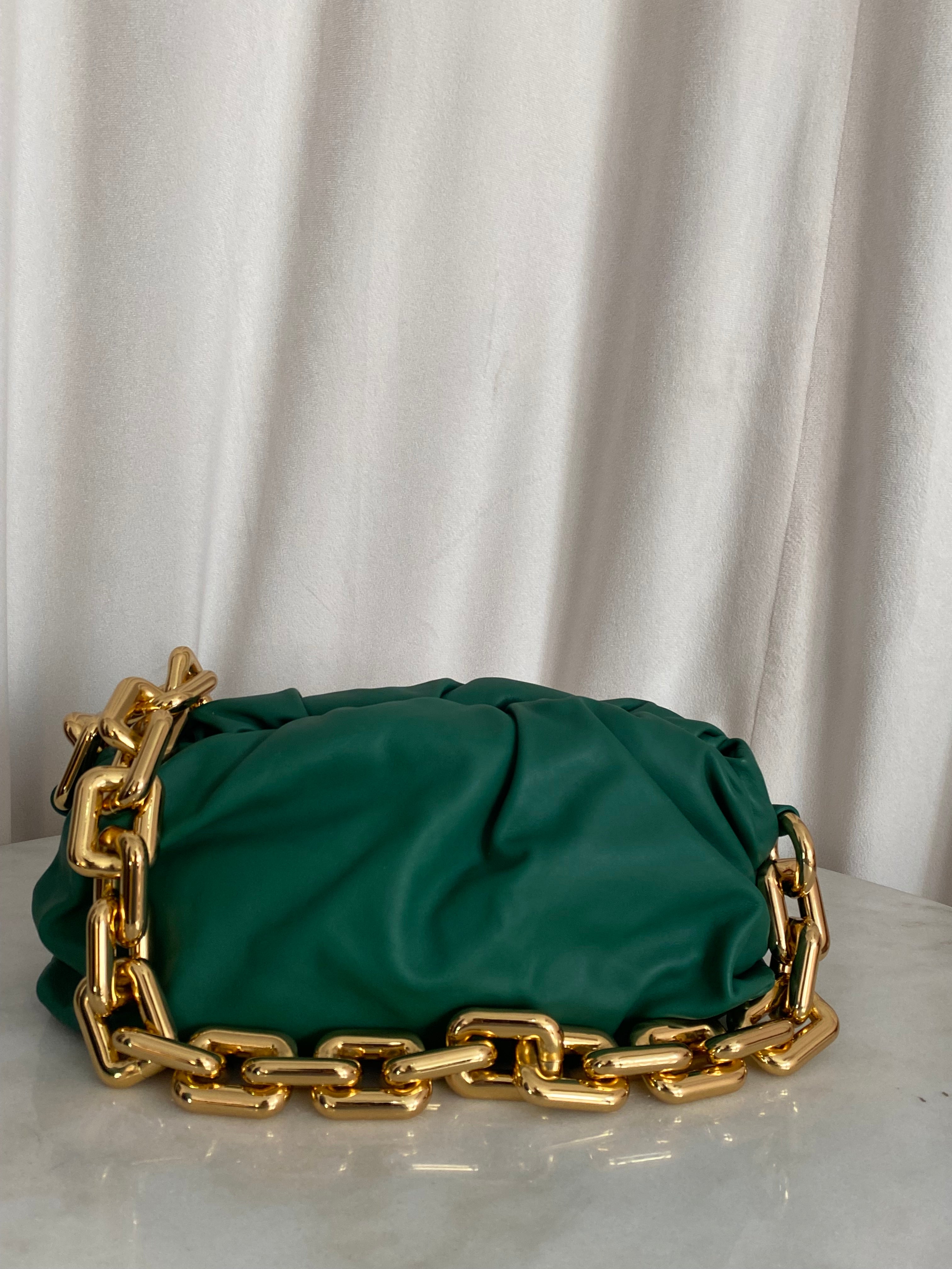 Bottega Veneta Green Pouch Chain