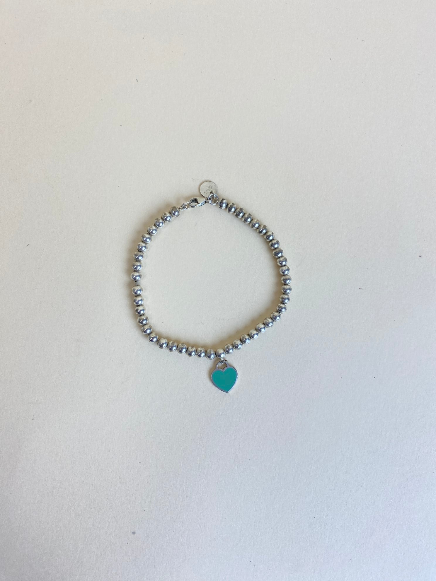 Tiffany & Co. Blue Return To Tiffany Heart Tag Bead Medium Bracelet