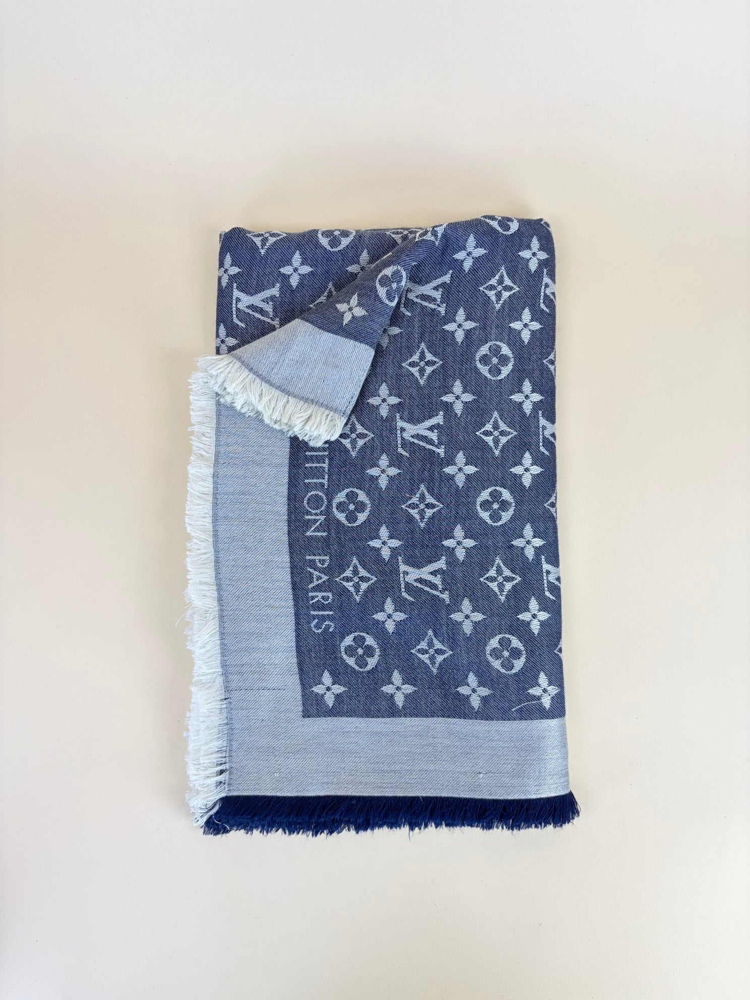 Louis Vuitton Blue Monogram Denim Shawl