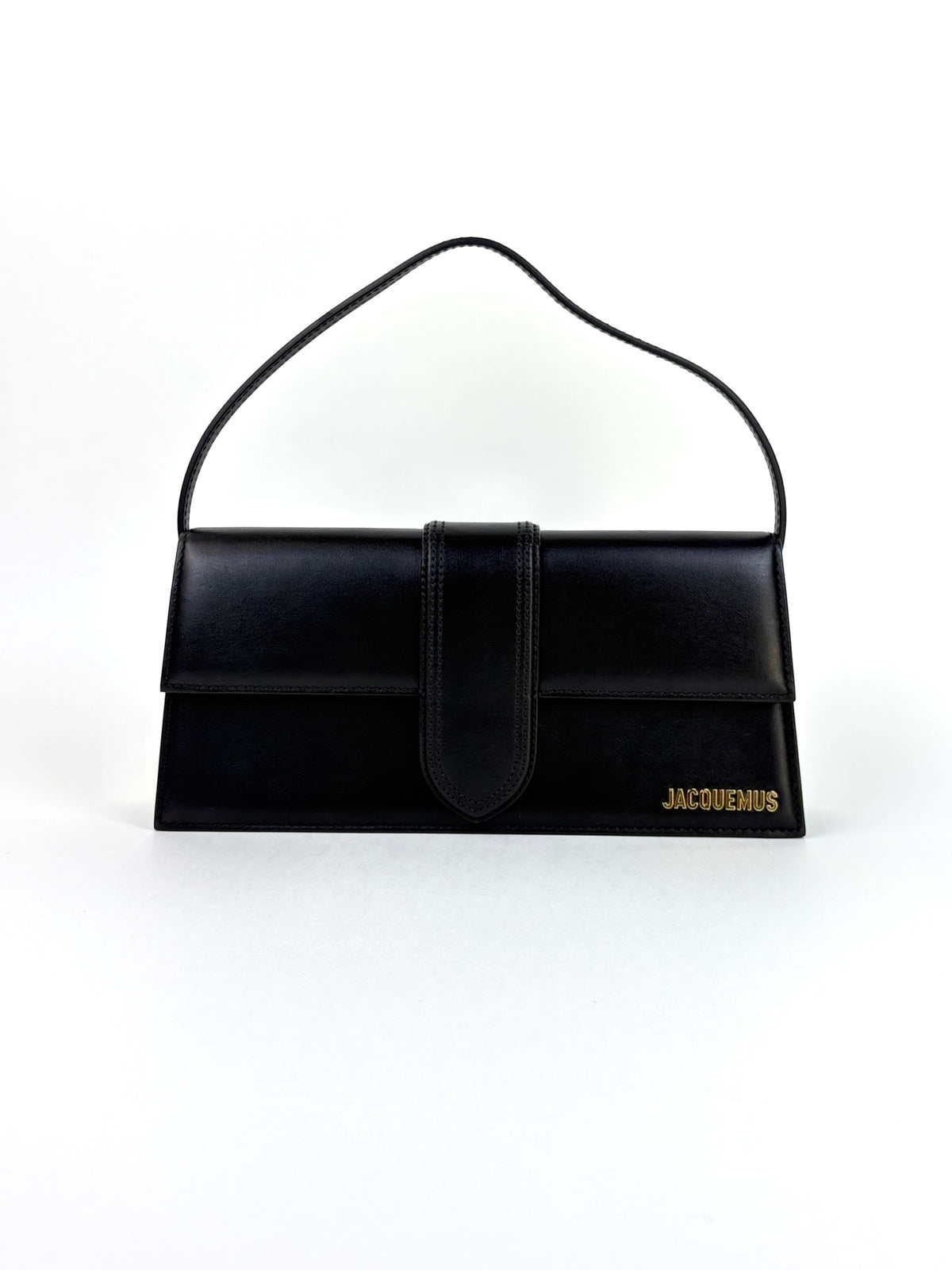 JACQUEMUS black the long bambino flap shoulder bag