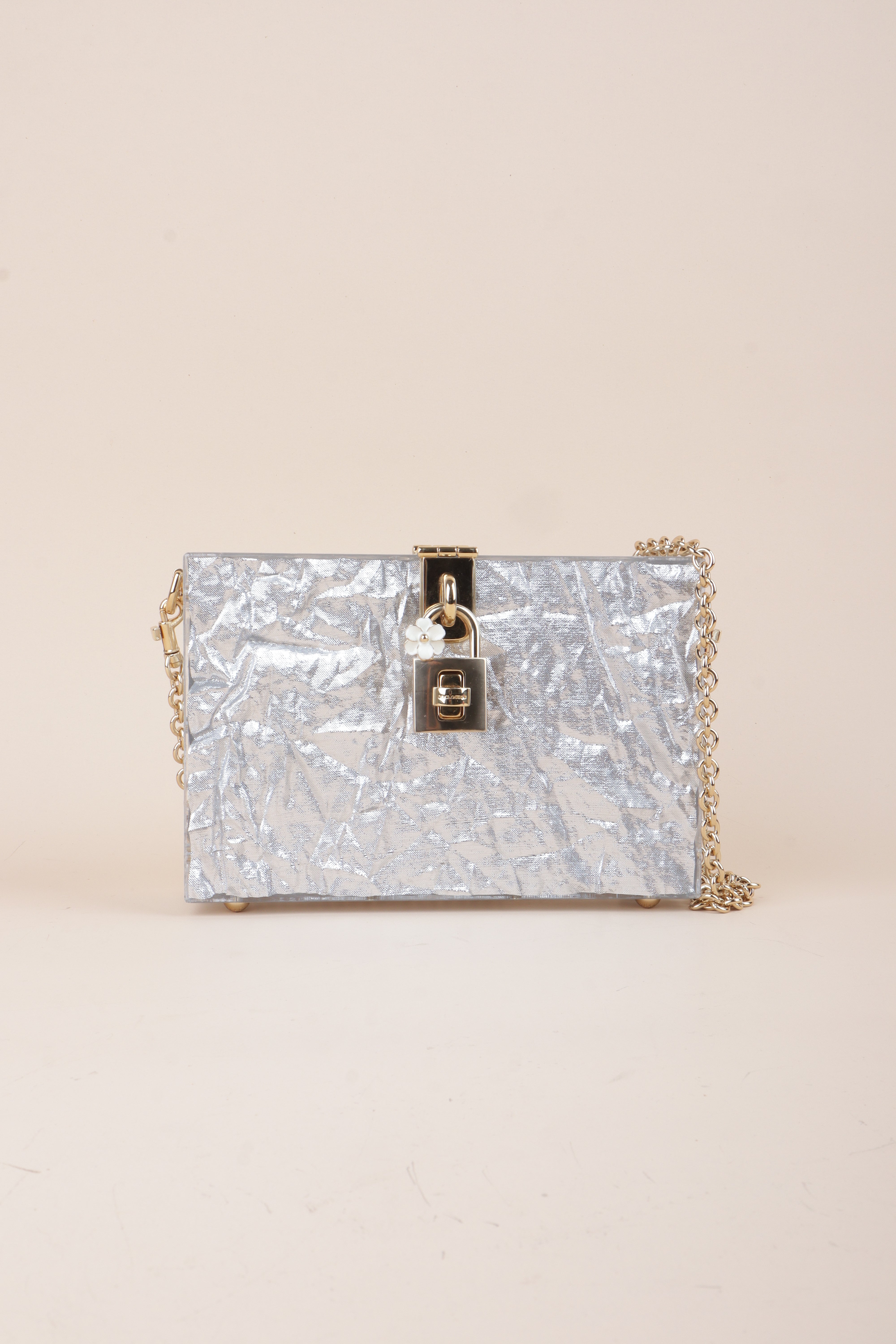 Dolce & Gabbana acrylic silver& transparent box bag