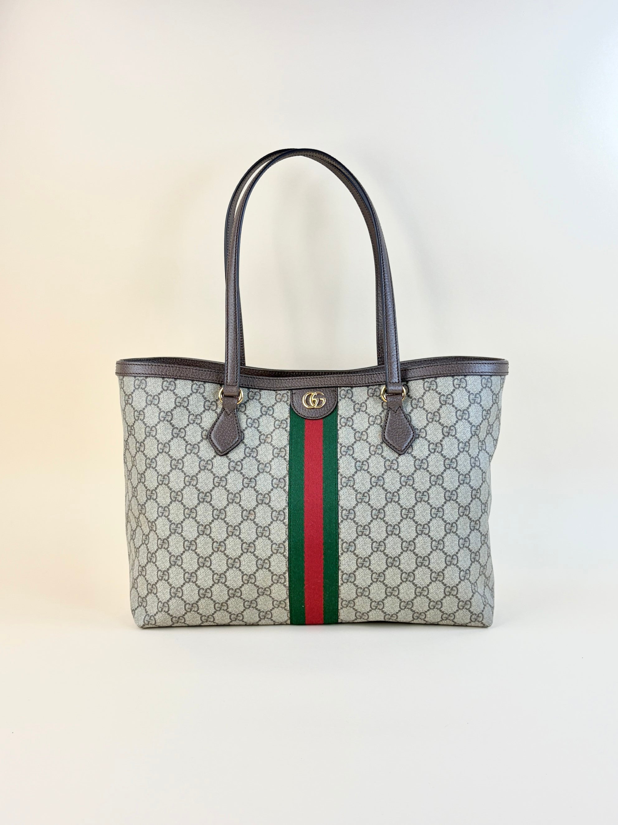 Gucci Brown GG Supreme Ophidia Large Tote Bag