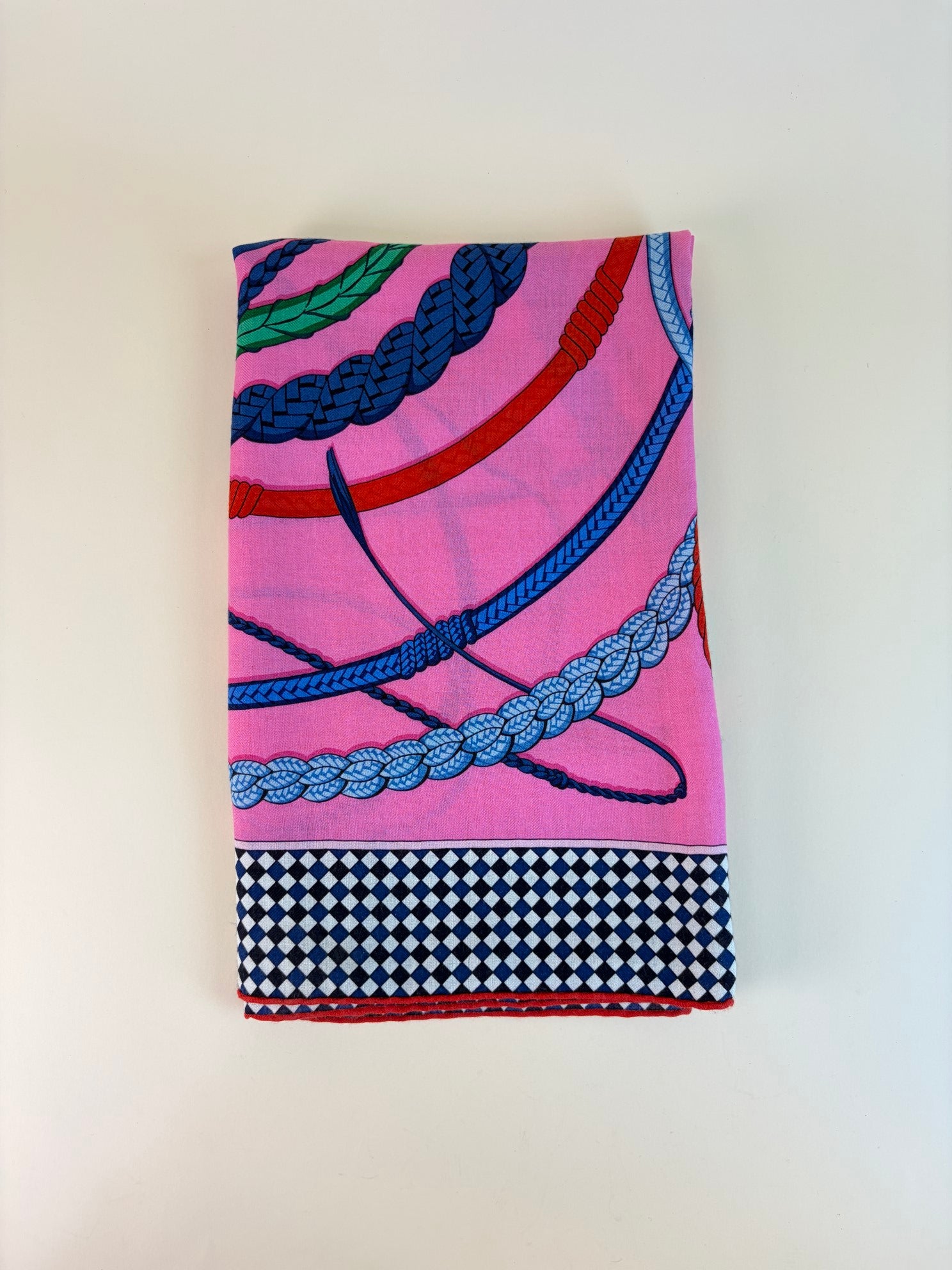 Hermes aed foets et badines pink/colorway cashmere