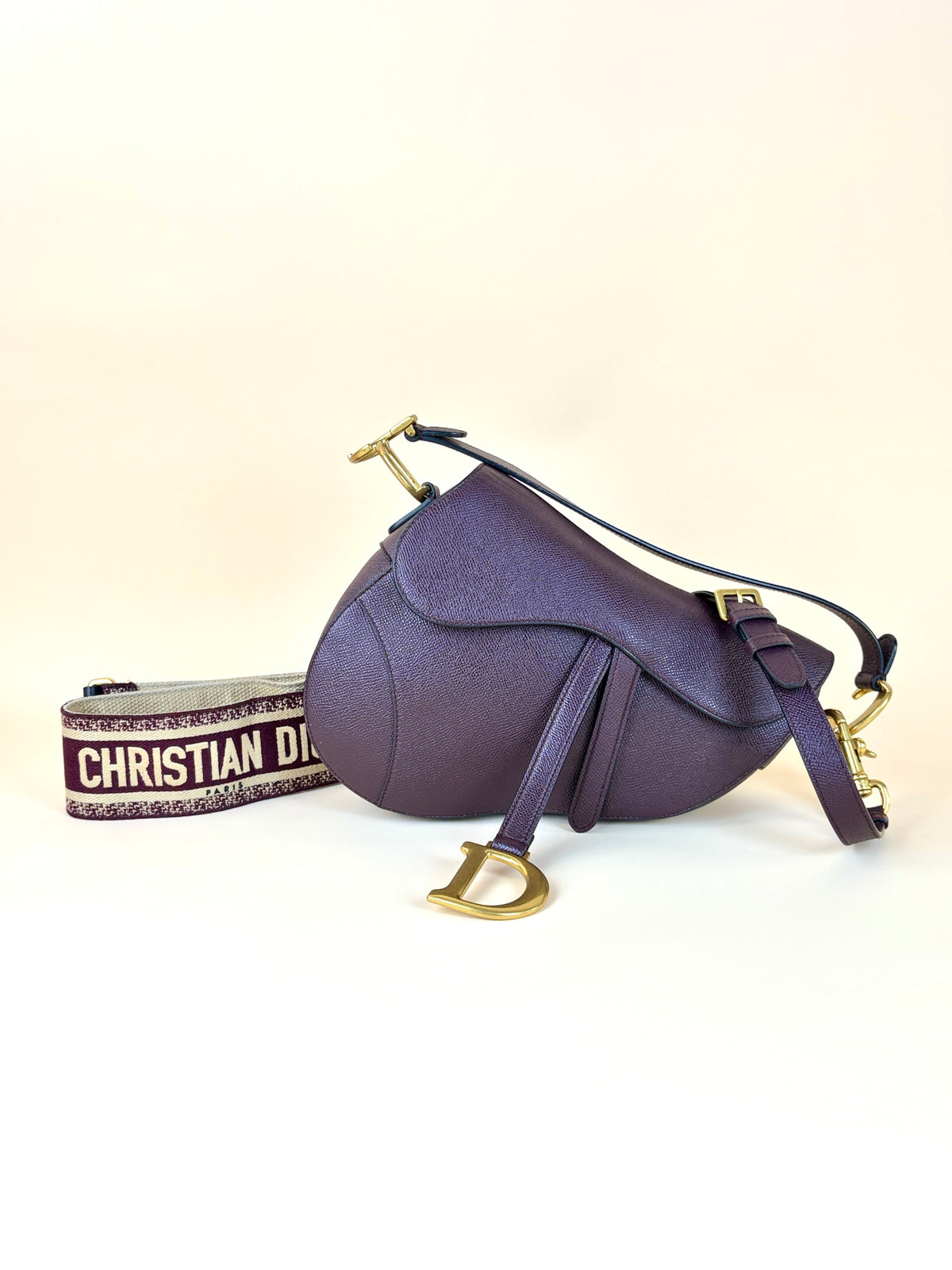 Christian Dior Burgundy Saddle bag