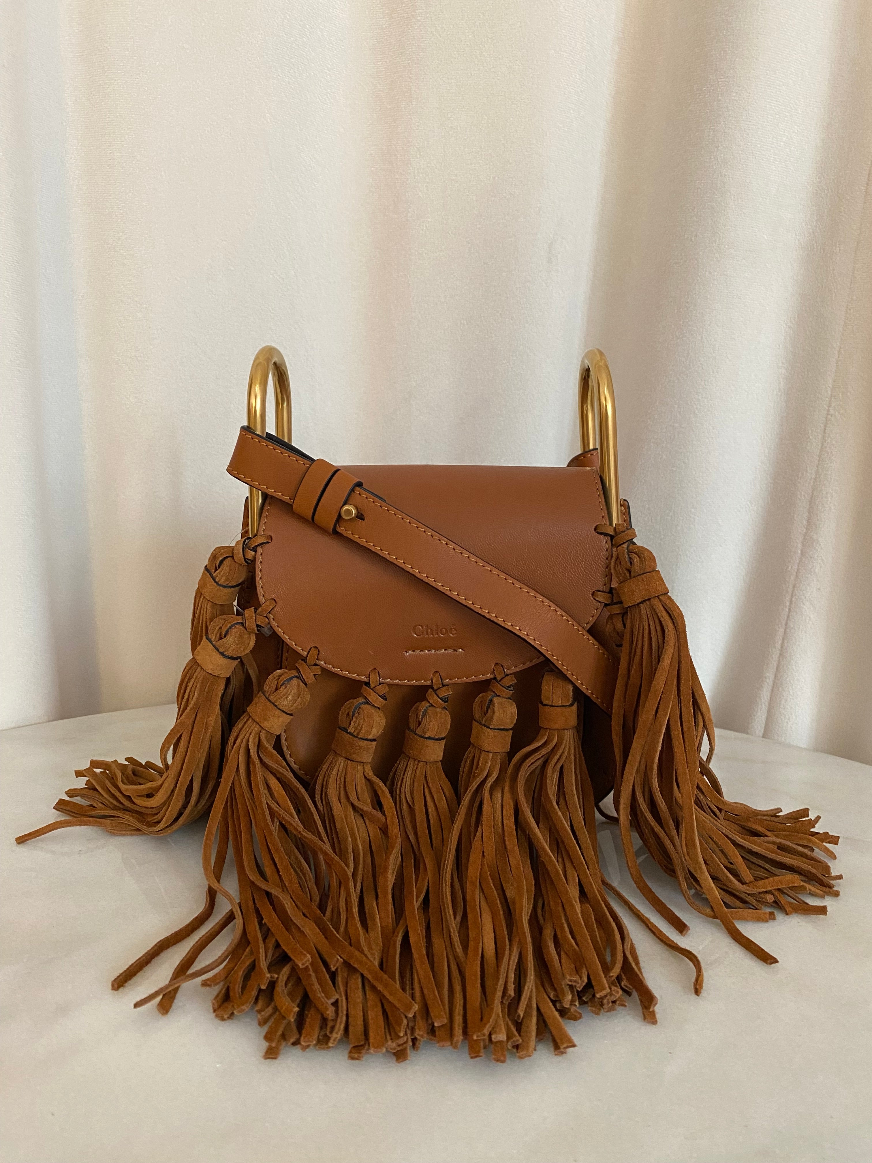 Chloe Brown Hudson Fringe Crossbody Bag