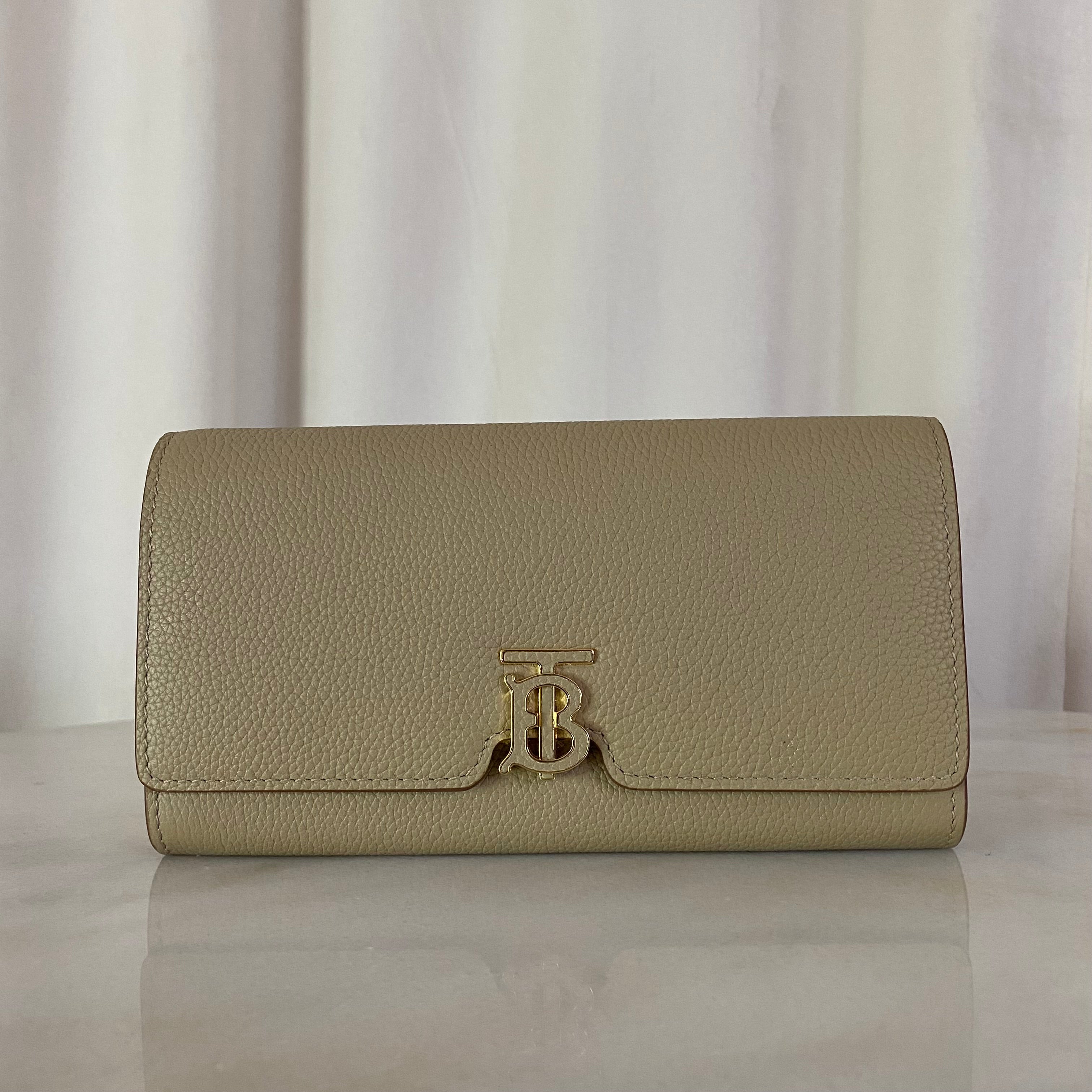 Burberry Beige TB Long Wallet