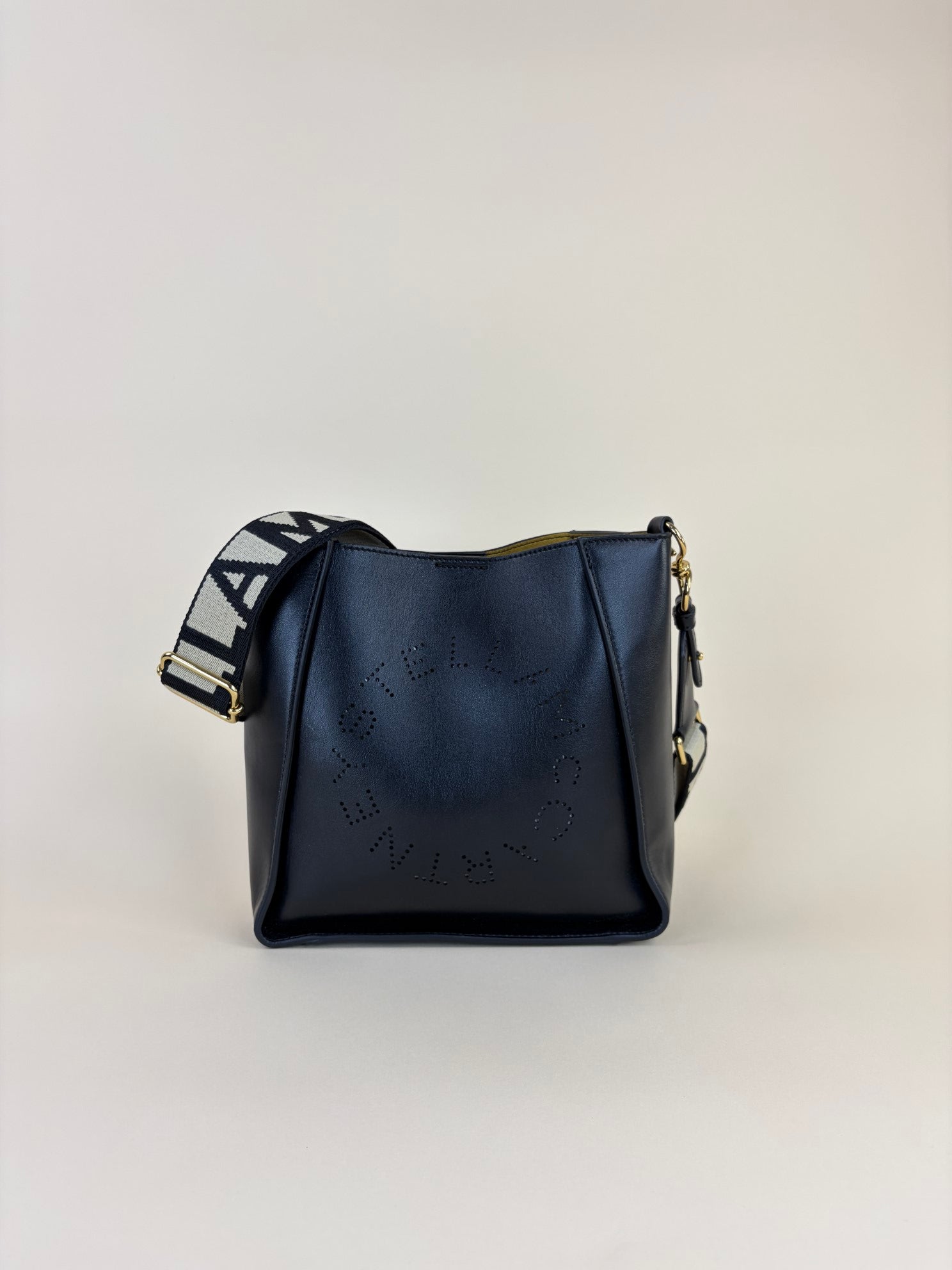 Stella Mccartney Black Logo Crossbody Bag