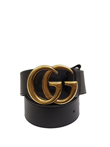 Gucci Black GG Belt 32