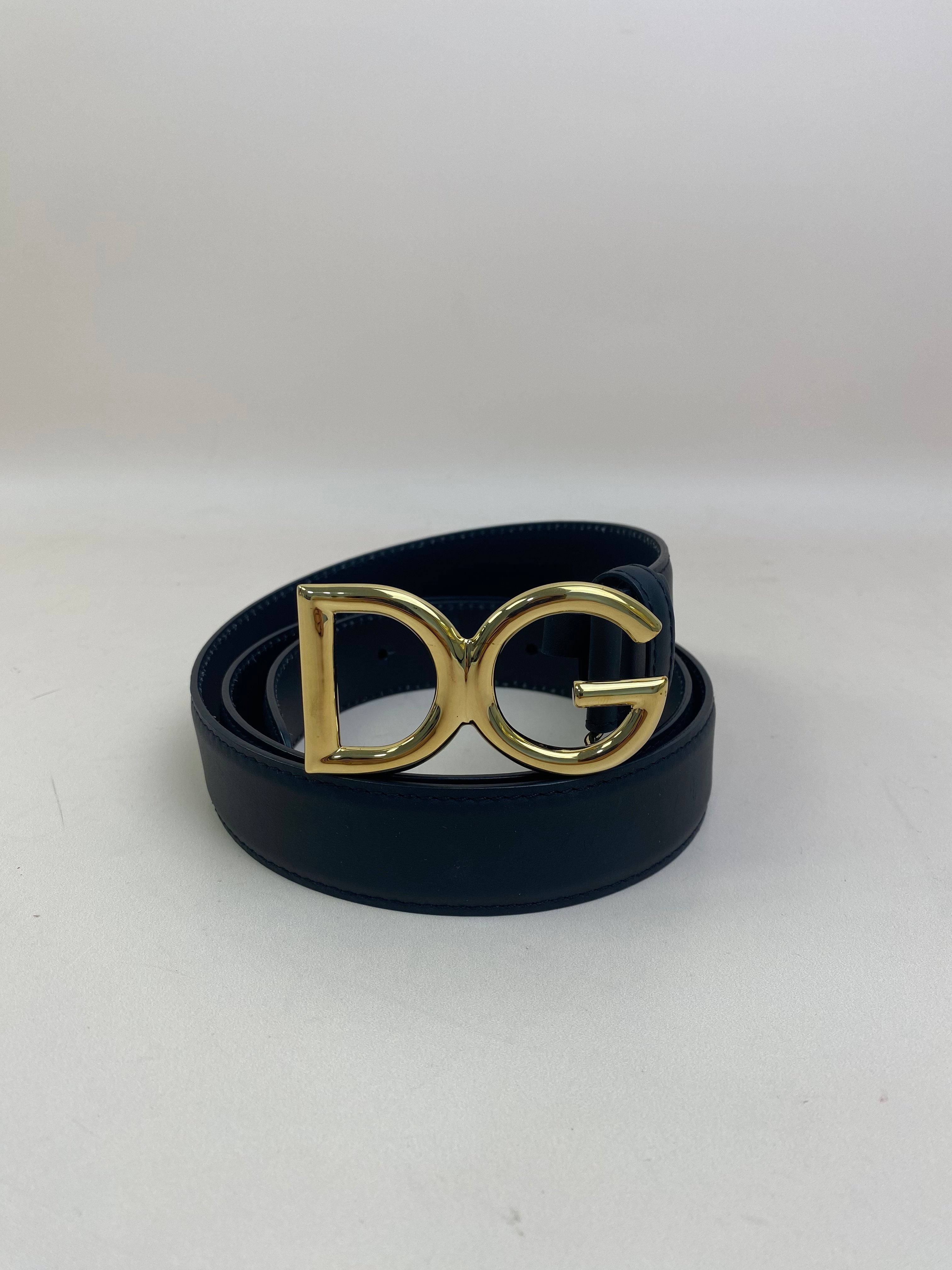 Dolce & Gabbana Black D&G Logo Belt
