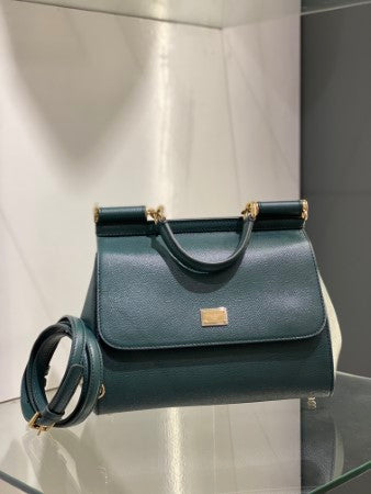 Dolce & Gabbana Forest Green Dauphine Sicily Medium Bag