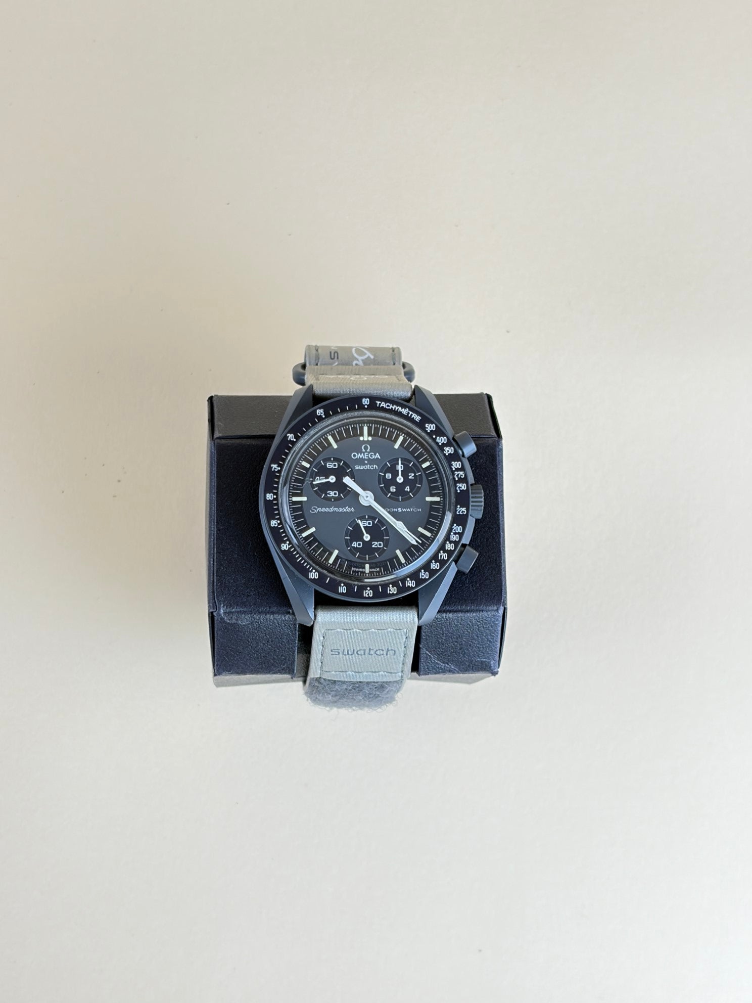 Omega Bicolor black&grey Speed master moon swatch Mission To mercury