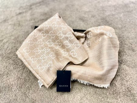 Gucci Beige GG Scarf