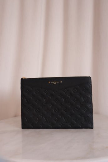 Louis Vuitton Black Monogram Empreinte Clutch