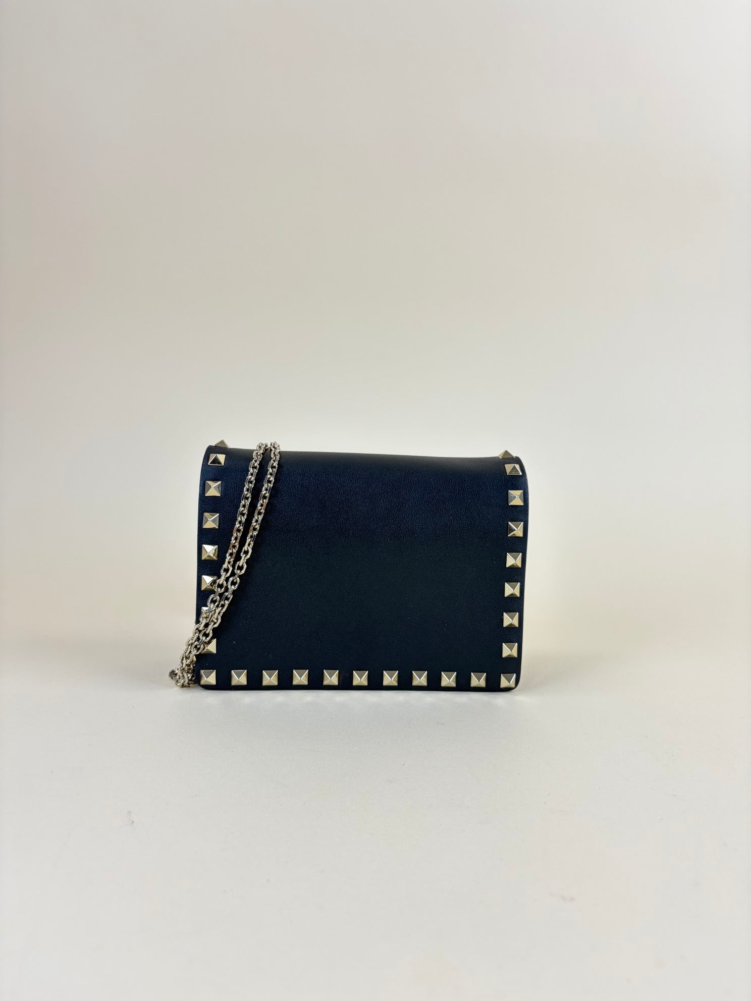 Valentino black Rock stud Mini Chain Crossbody Bag
