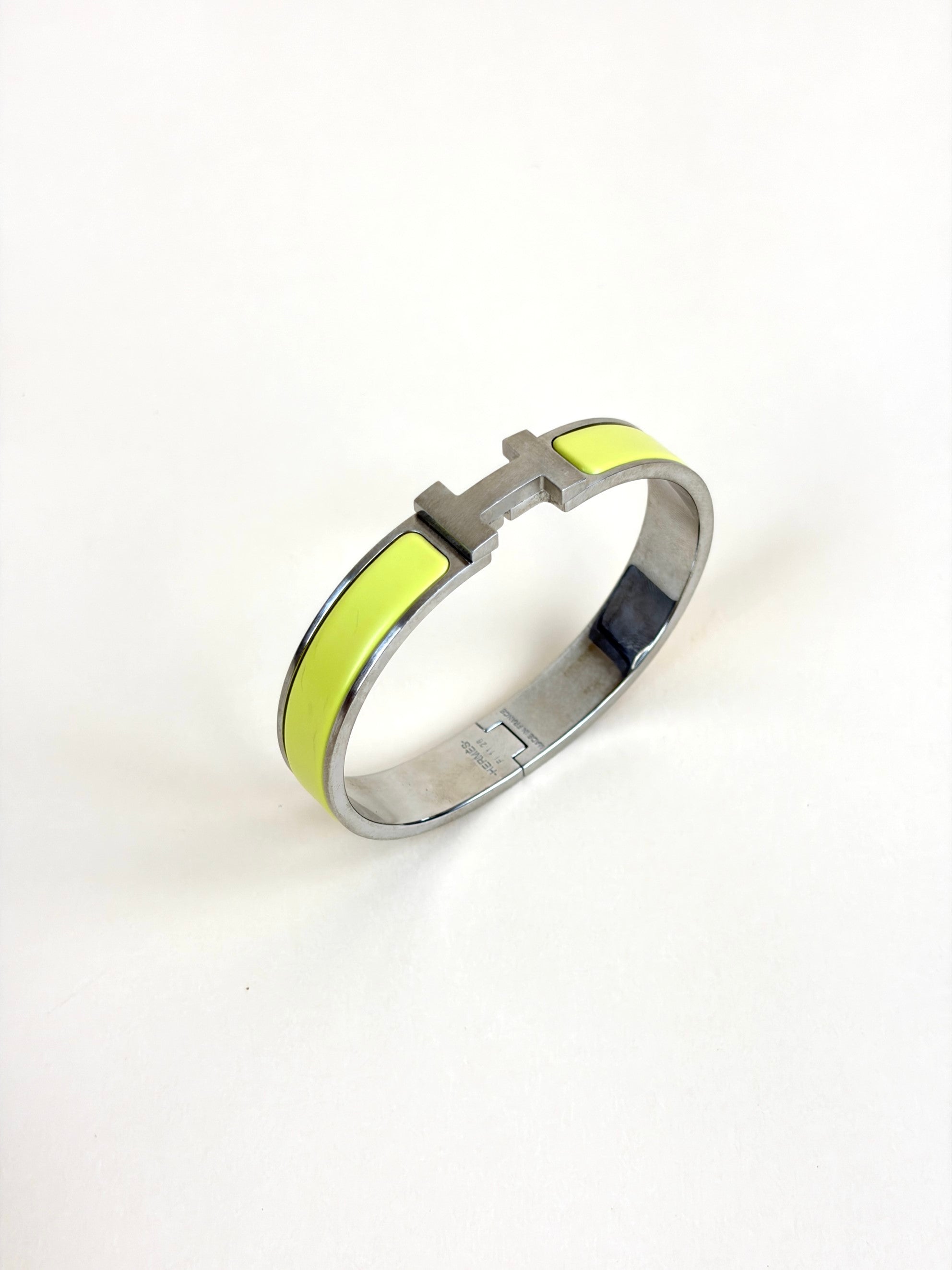 Hermes yellow clic h palladium plated