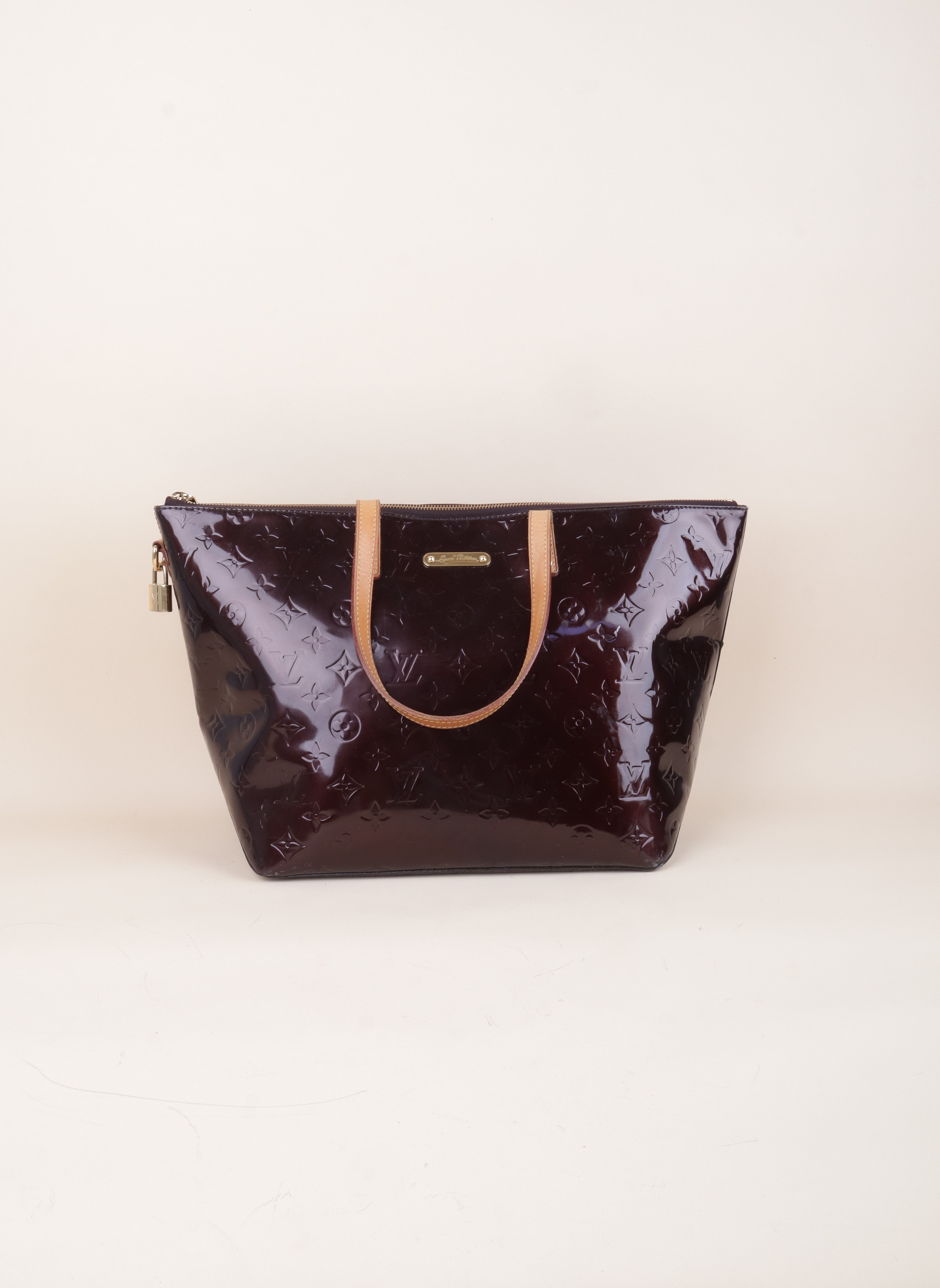 Louis Vuitton Amarante Monogram Vernis Bellevue GM Tote Bag